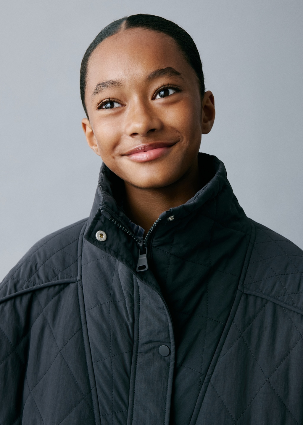 Oversized quilted anorak