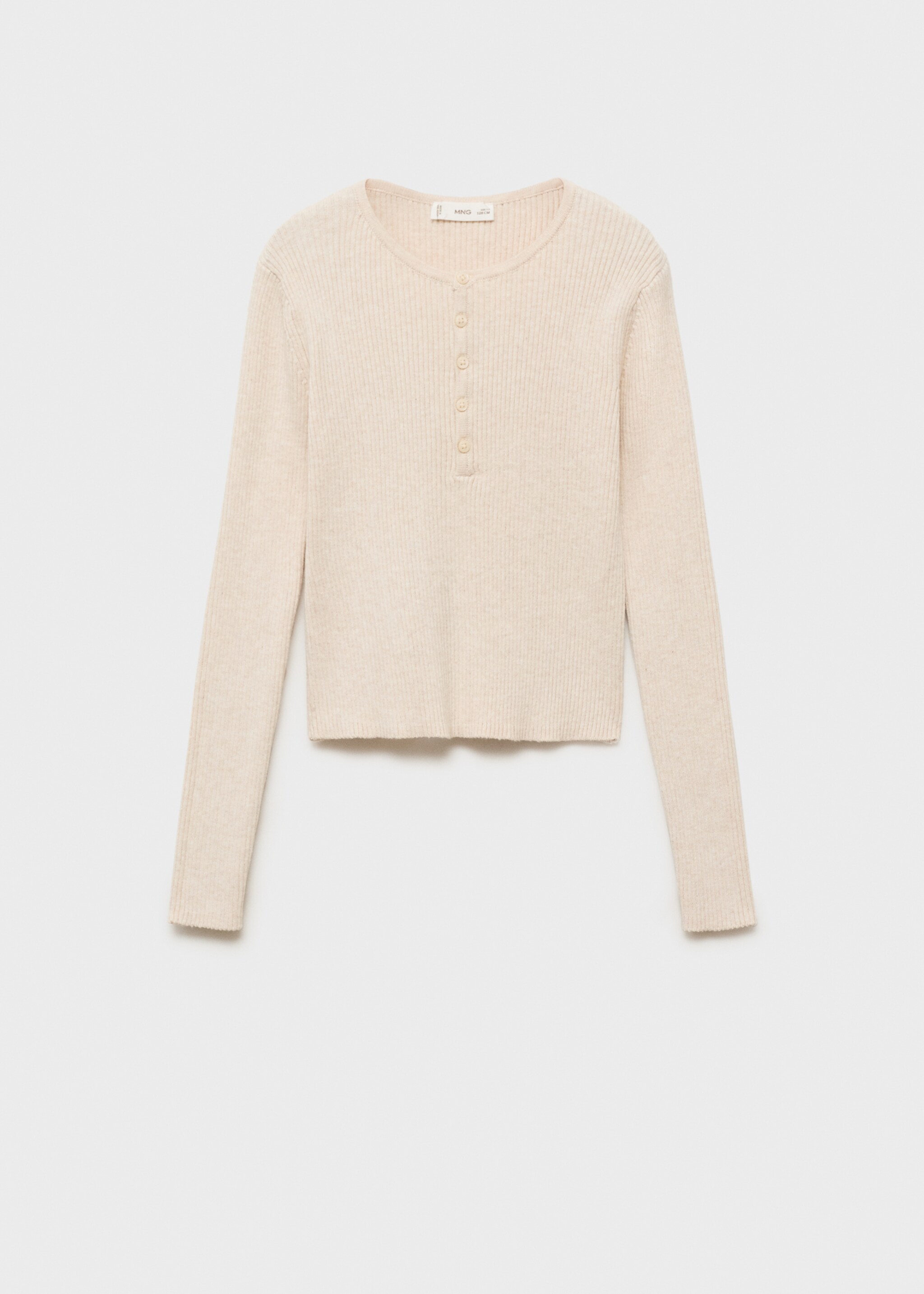 Ribbed sweater with buttons - Article without model