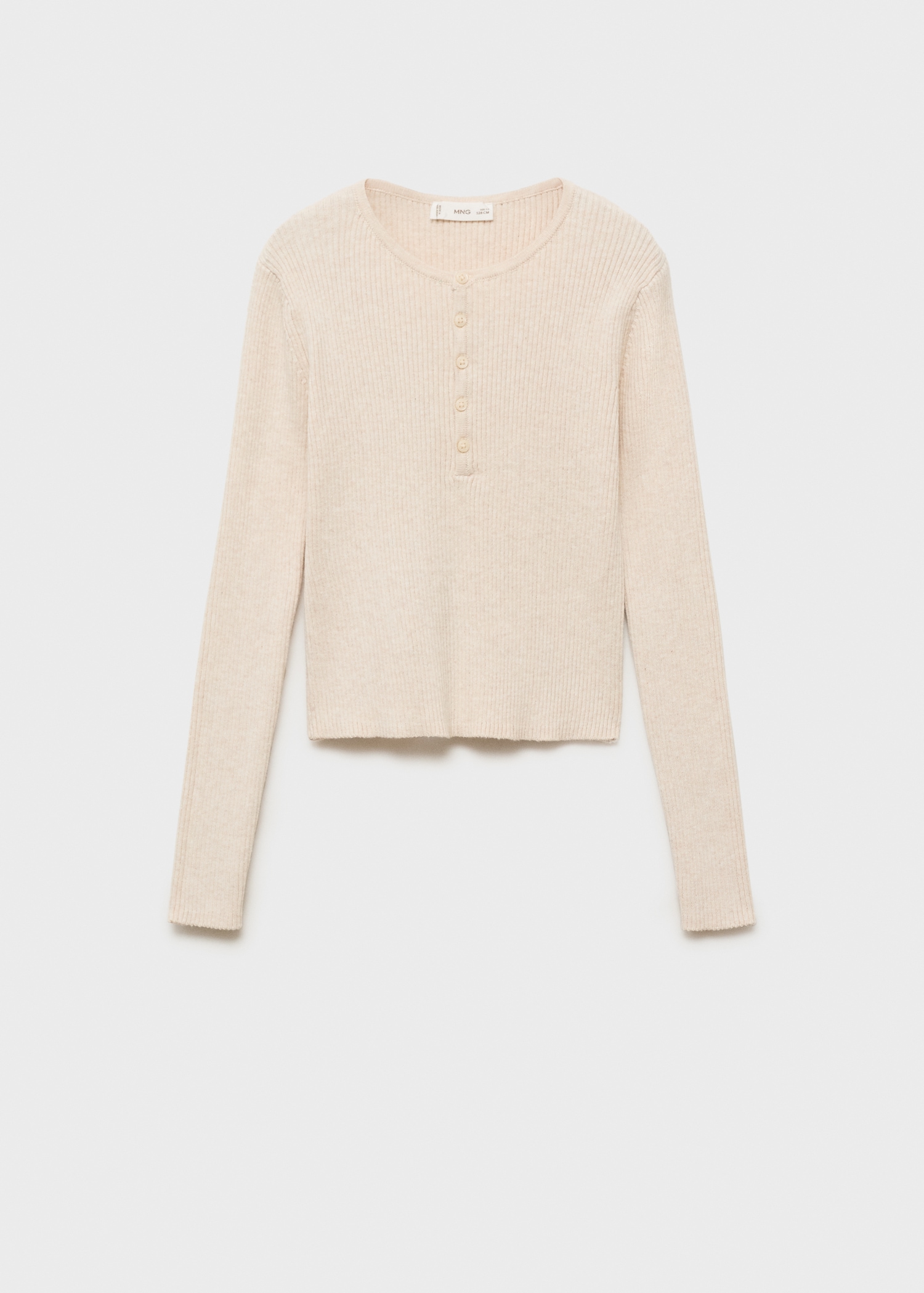 Ribbed sweater with buttons - Article without model
