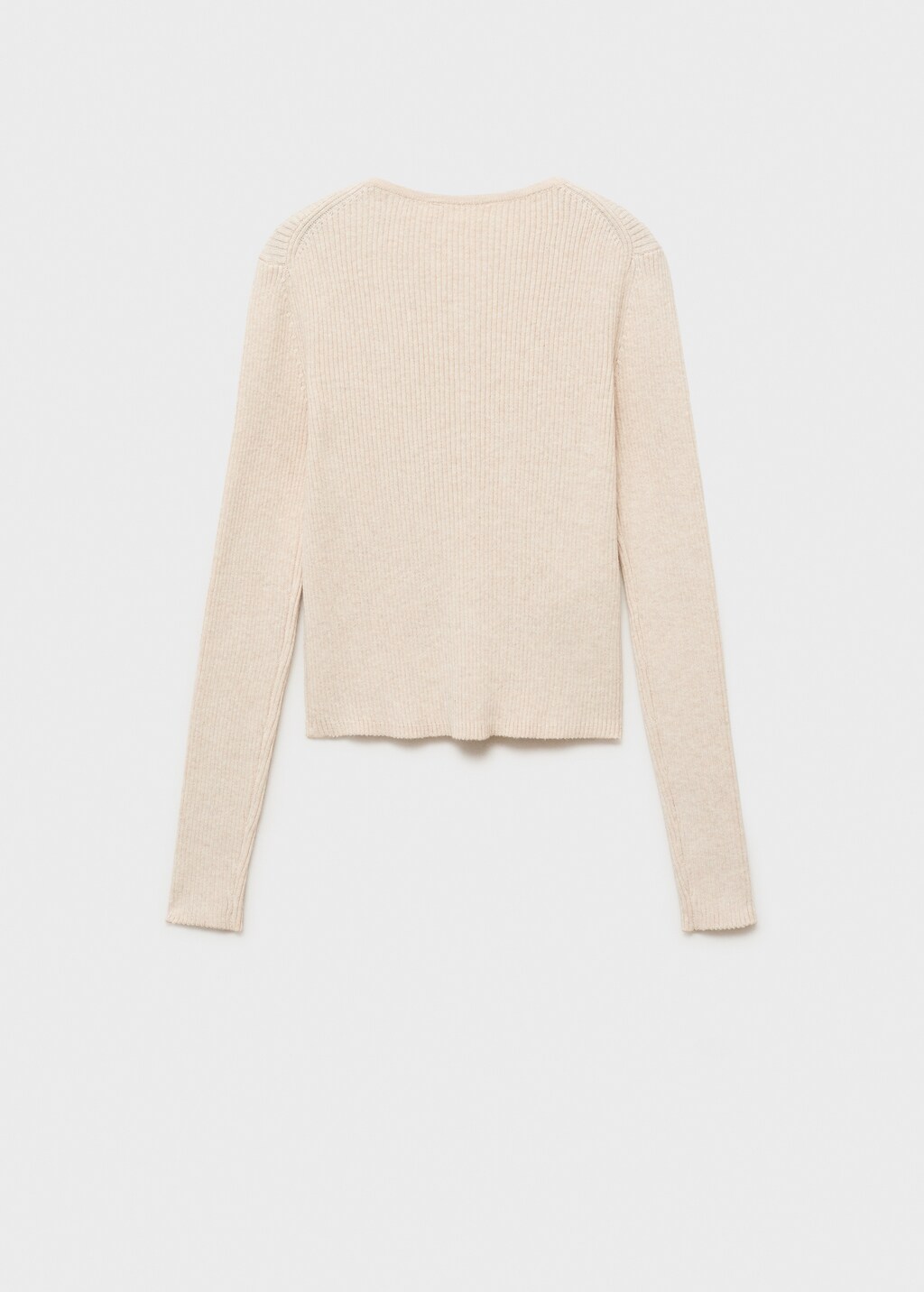 Ribbed sweater with buttons