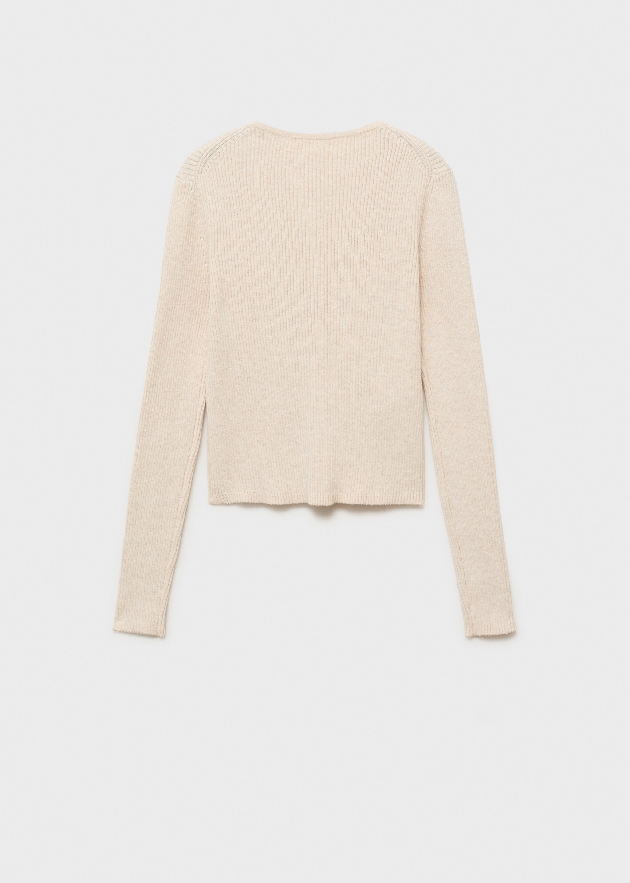 Ribbed sweater with buttons - Reverse of the article