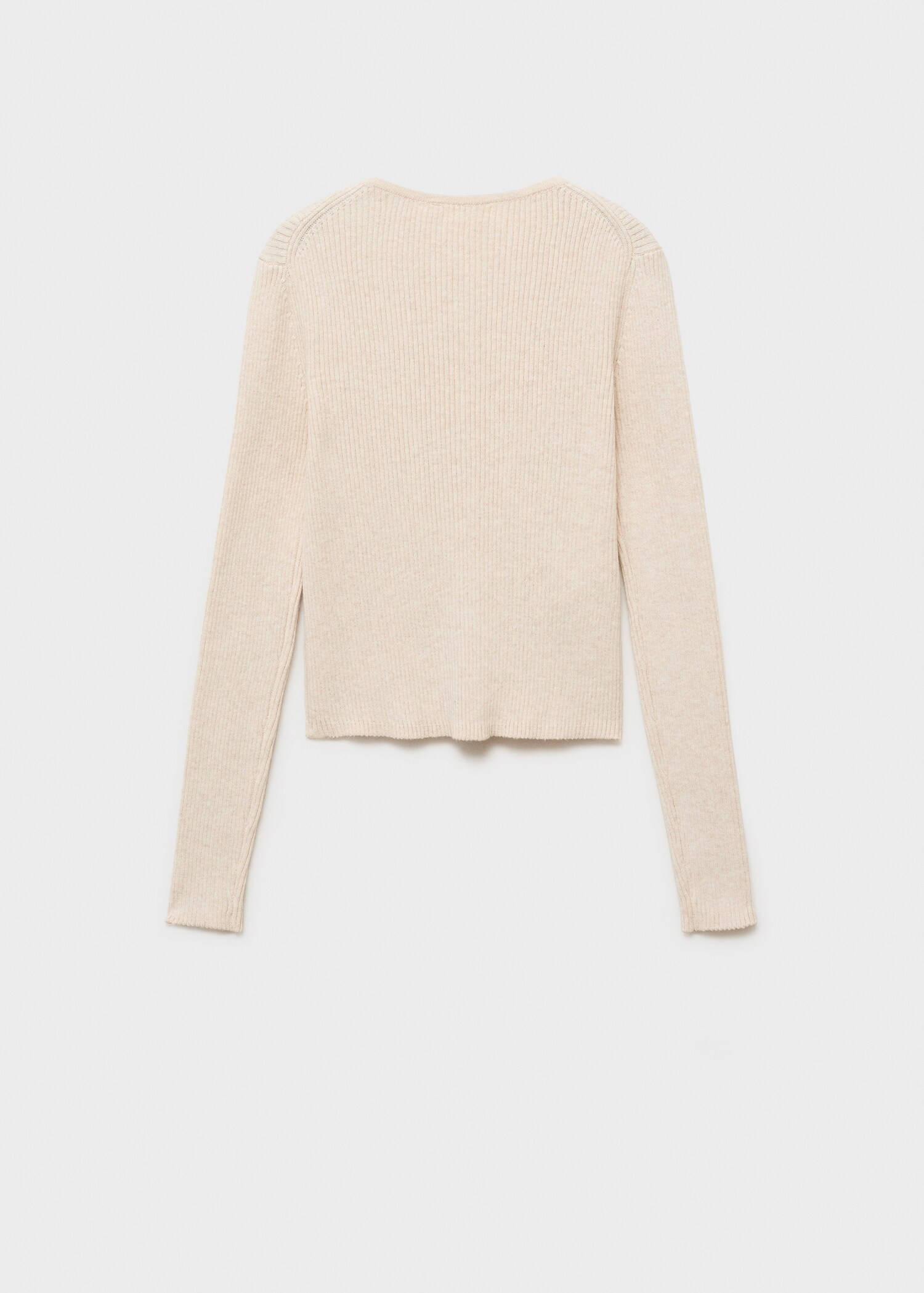 Ribbed sweater with buttons - Reverse of the article