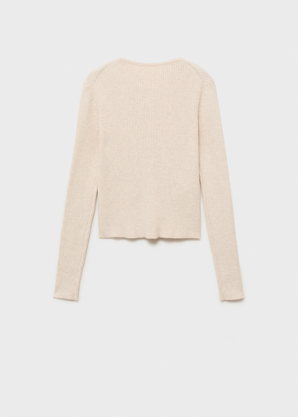 Ribbed sweater with buttons