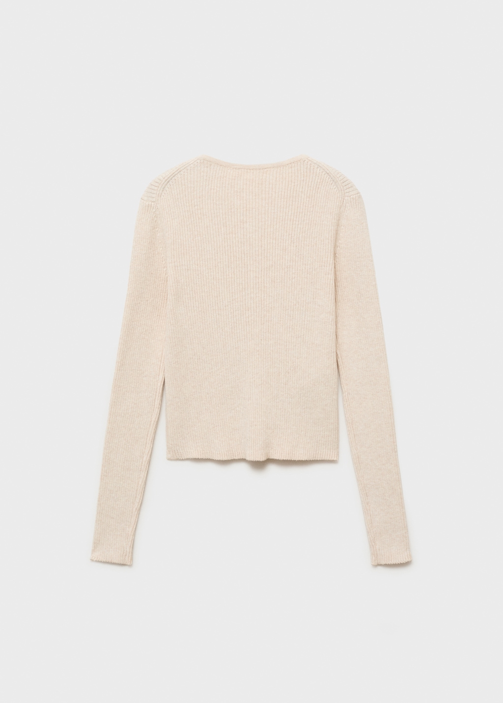 Ribbed sweater with buttons