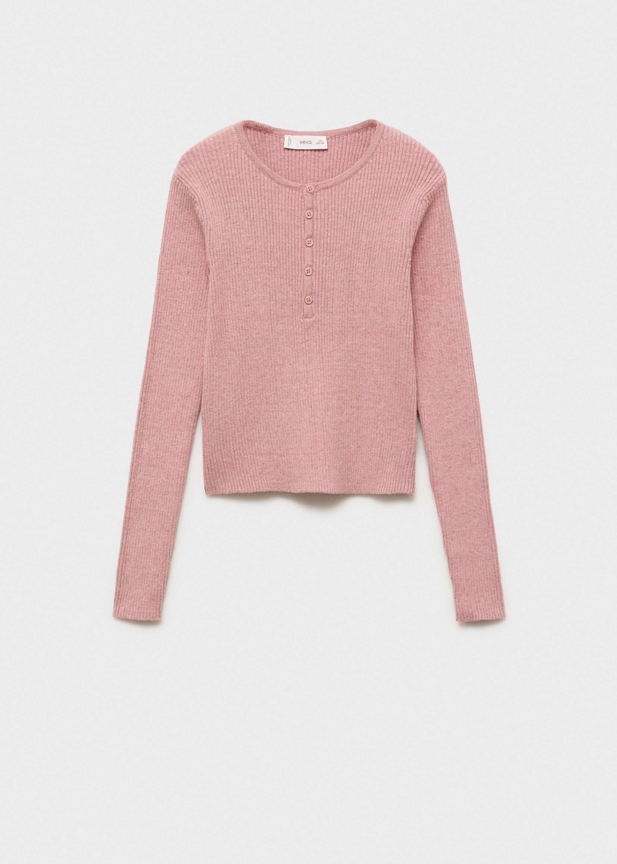 Ribbed sweater with buttons - Article without model