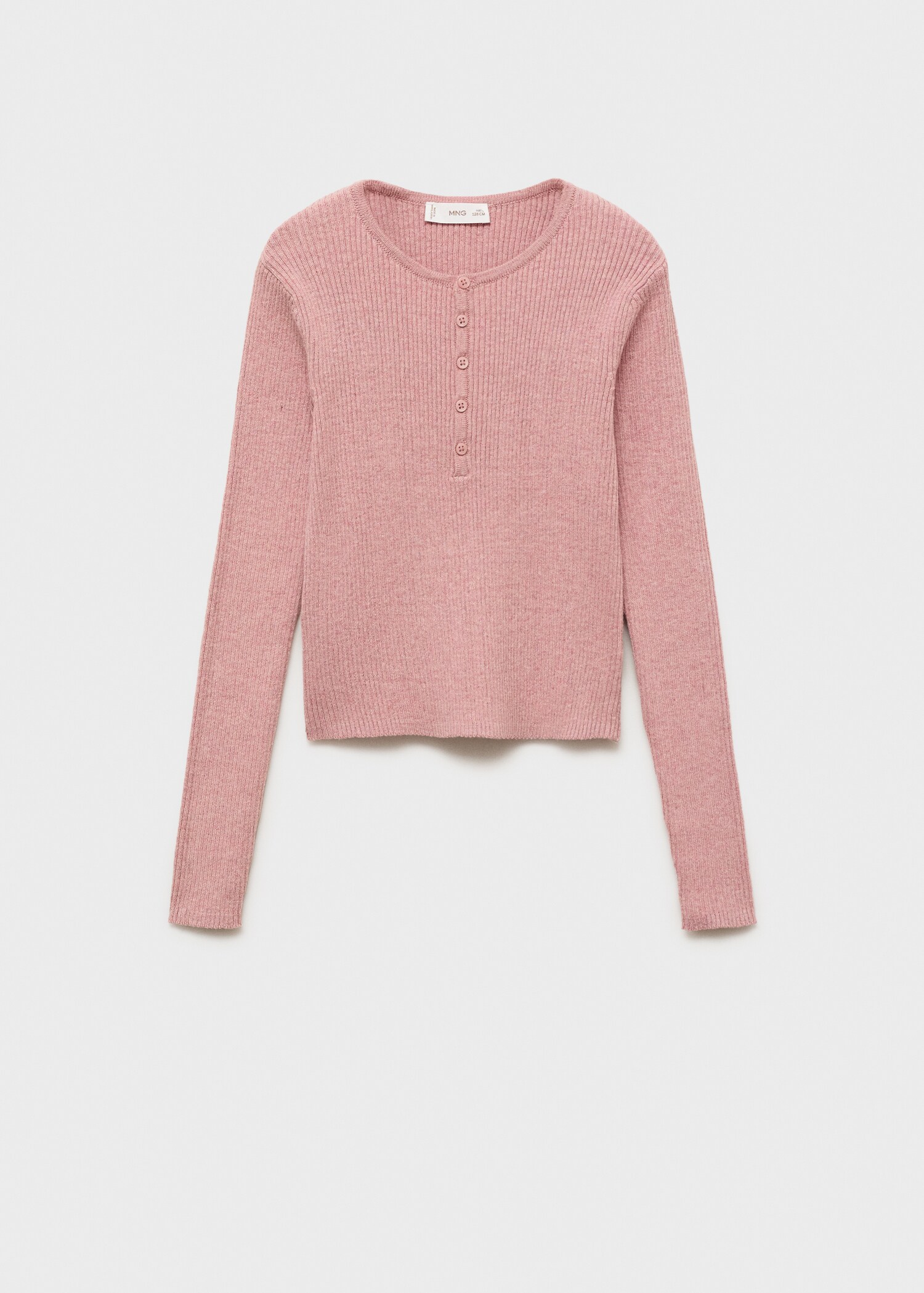 Ribbed sweater with buttons - Article without model