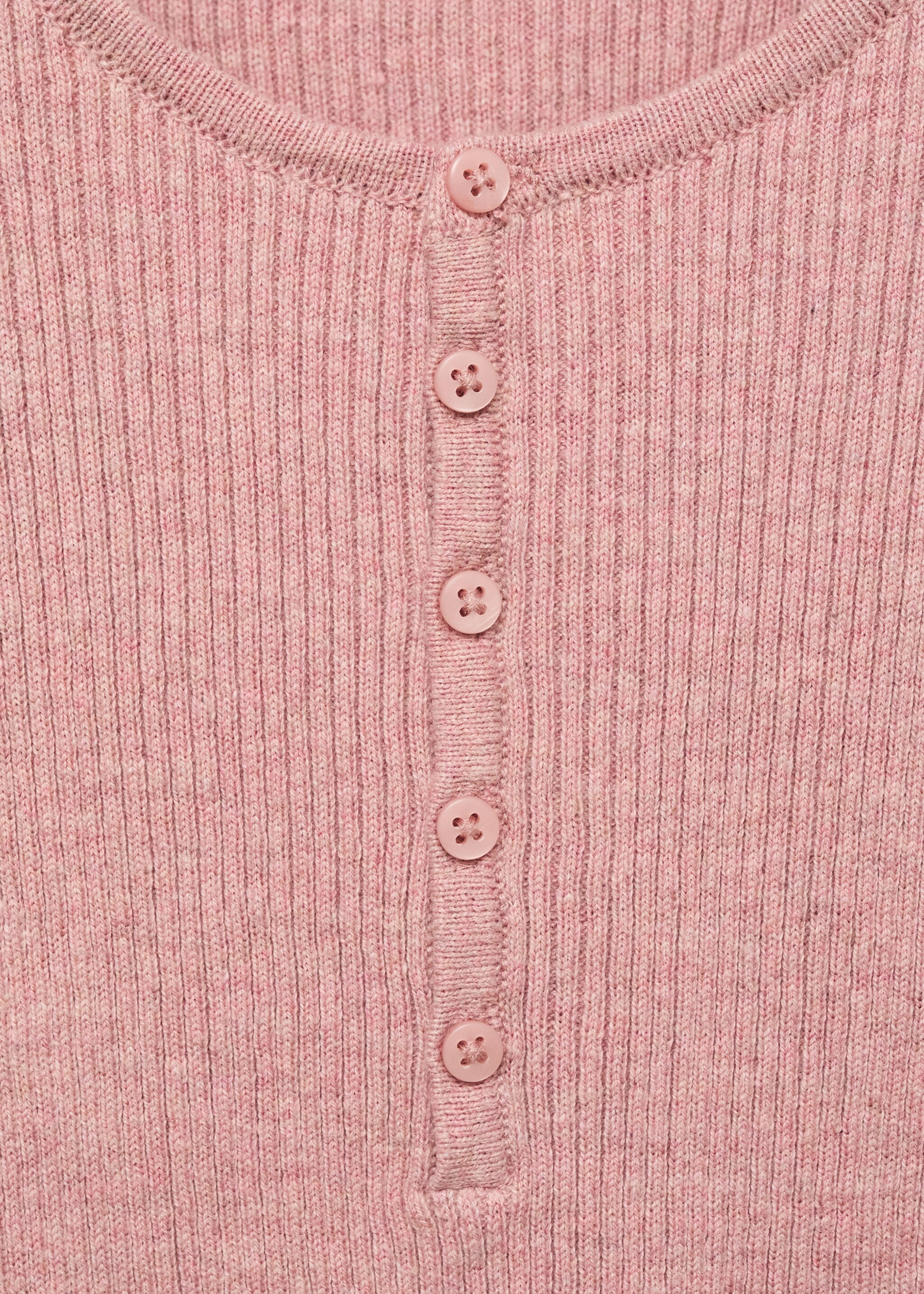 Ribbed sweater with buttons - Details of the article 0