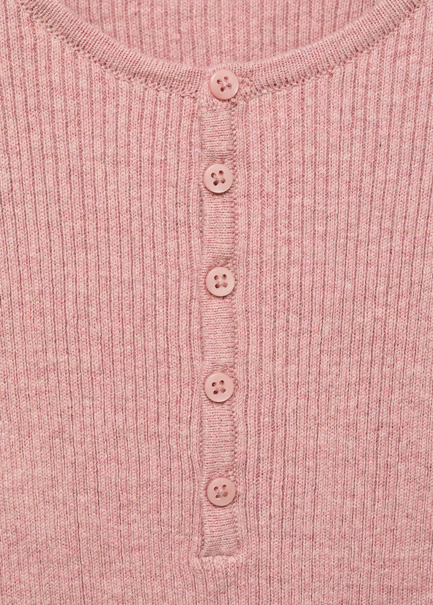 Ribbed sweater with buttons - Details of the article 0