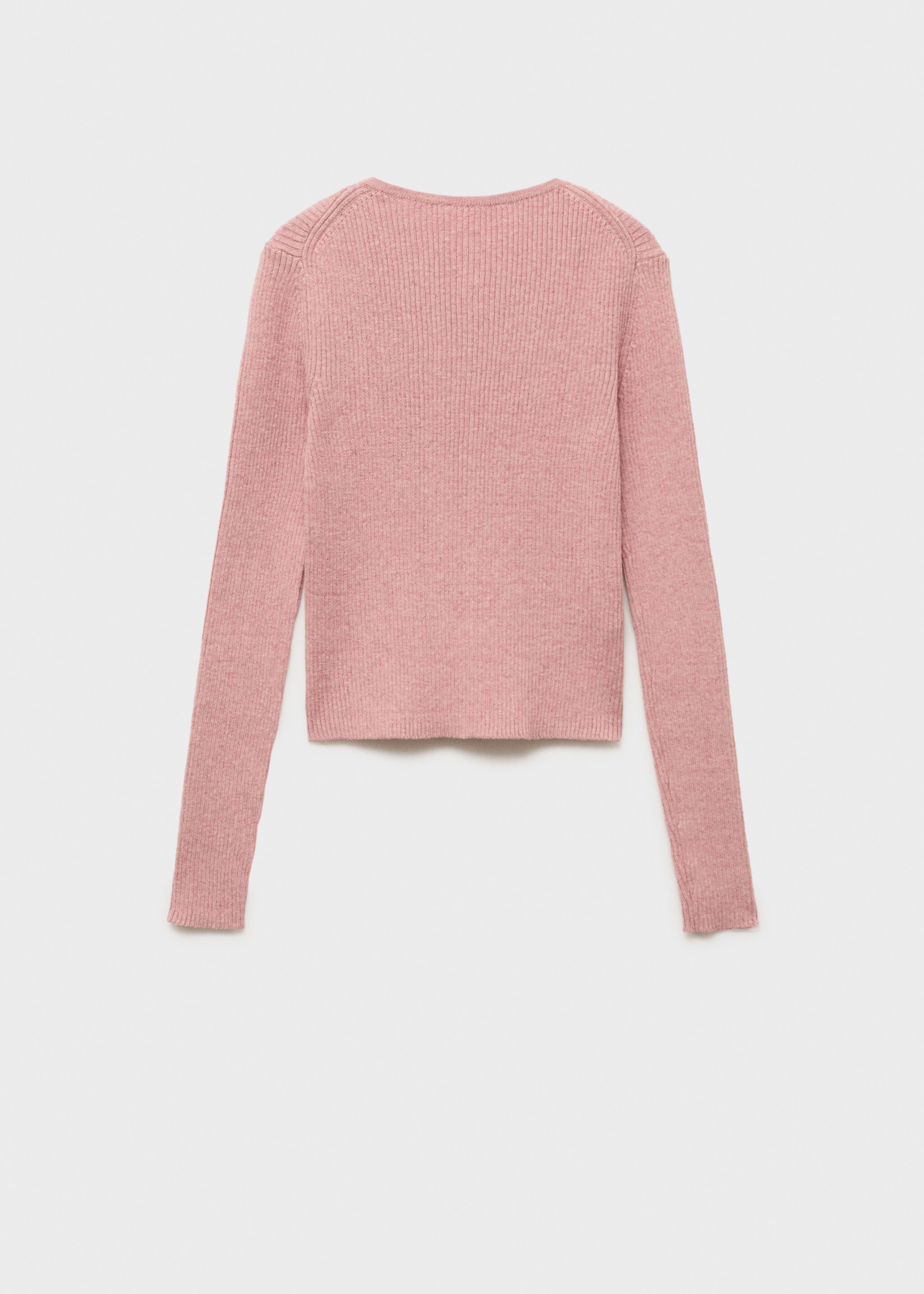 Ribbed sweater with buttons - Reverse of the article