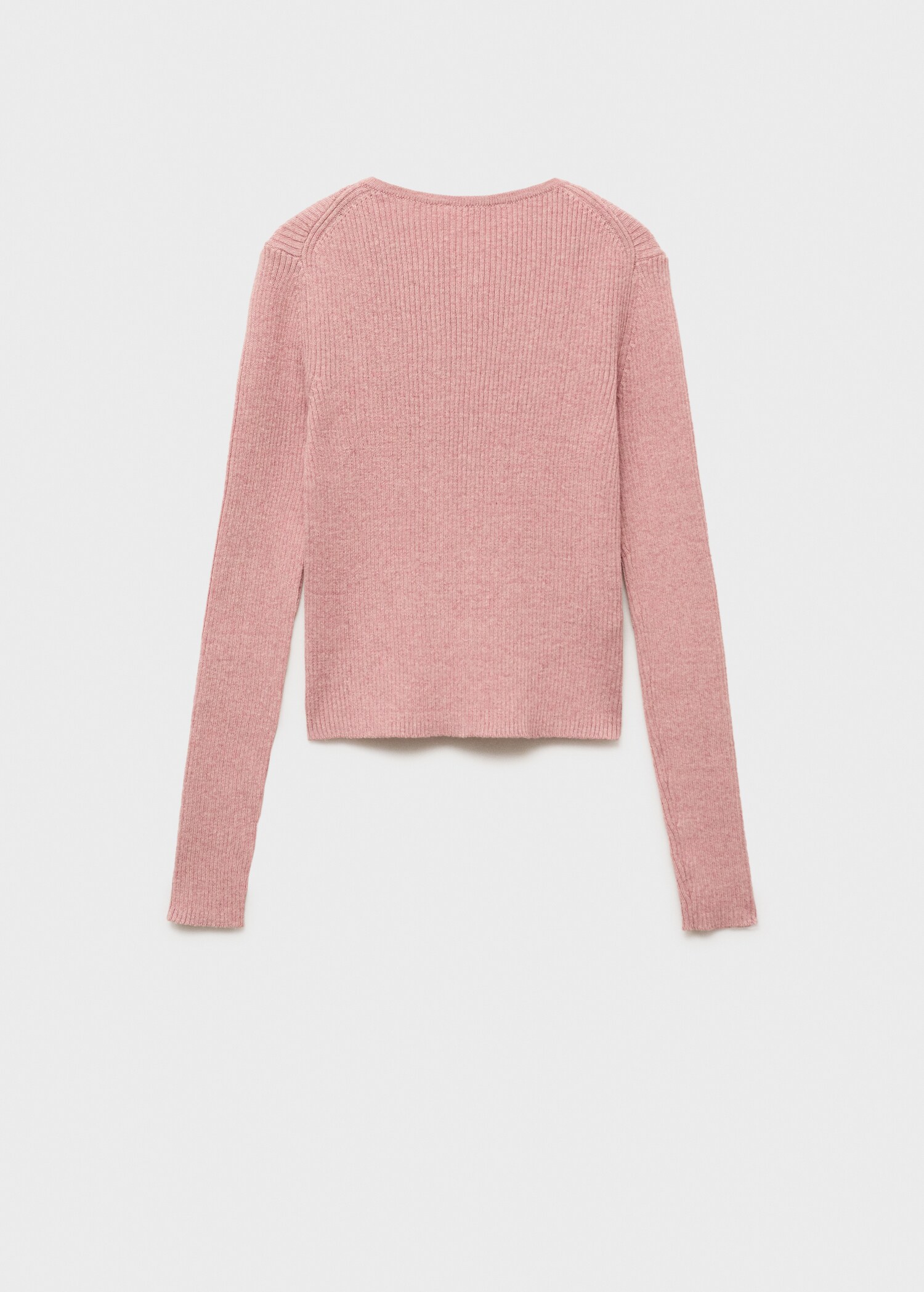 Ribbed sweater with buttons - Reverse of the article