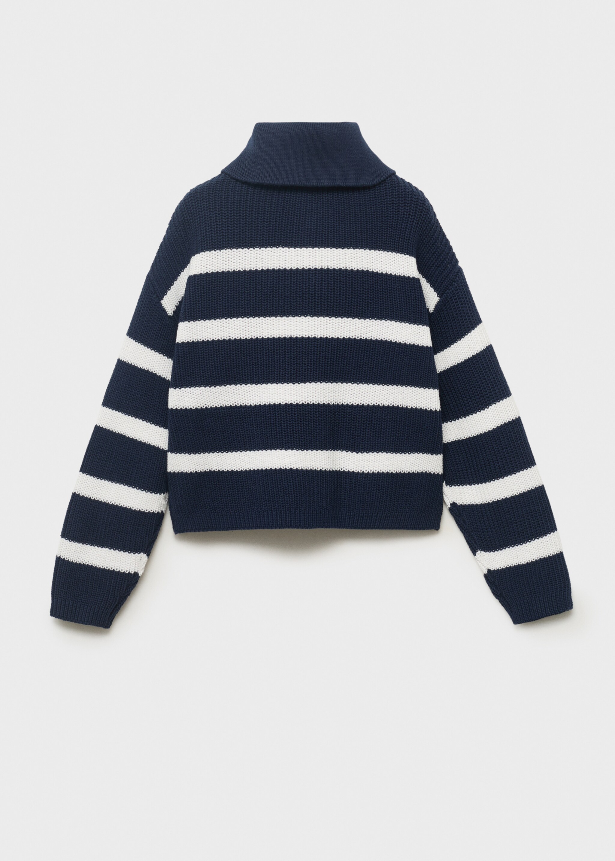 Knitted sweater with perkins neck - Reverse of the article