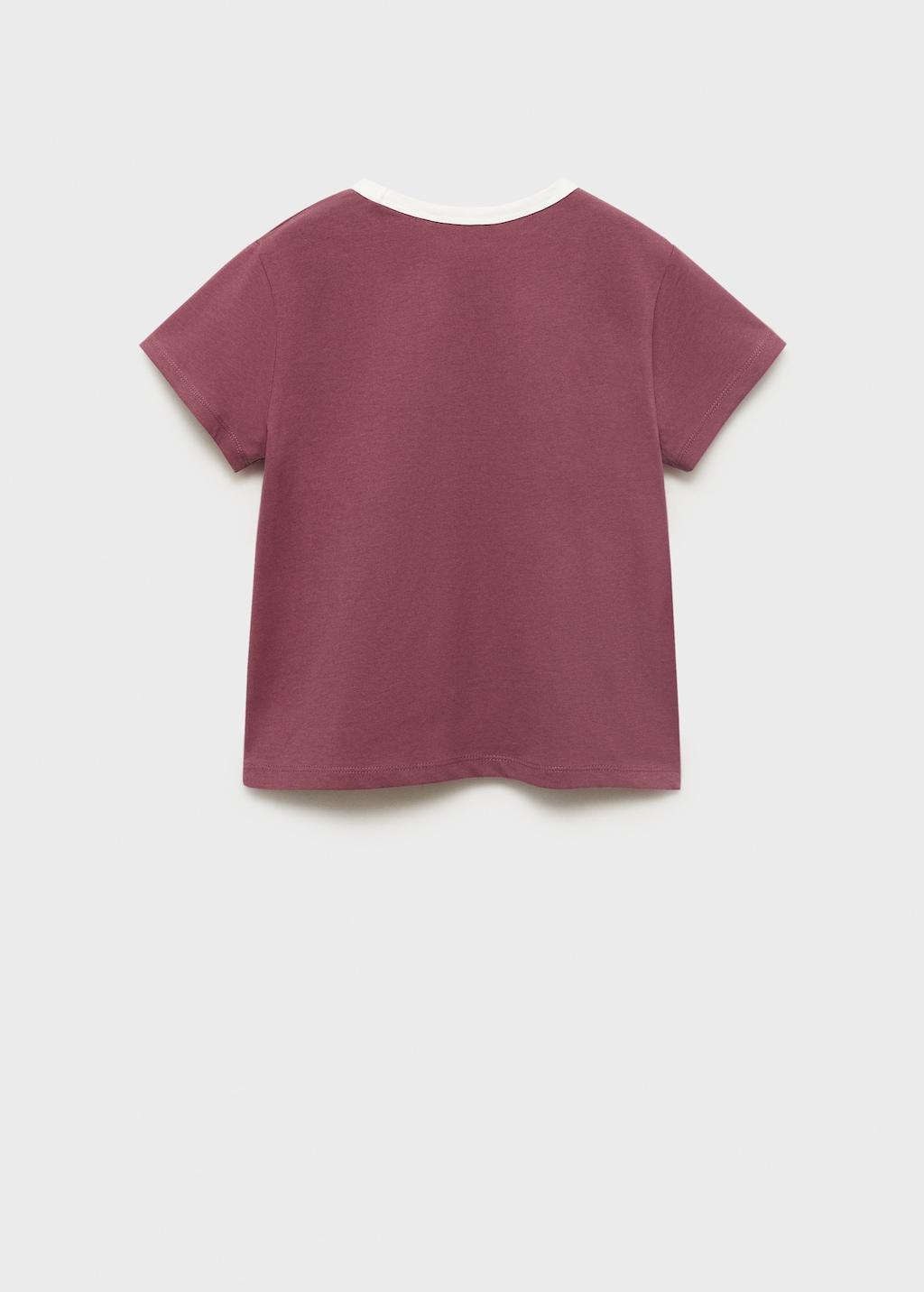 T-shirt with embroidered contrasting collar