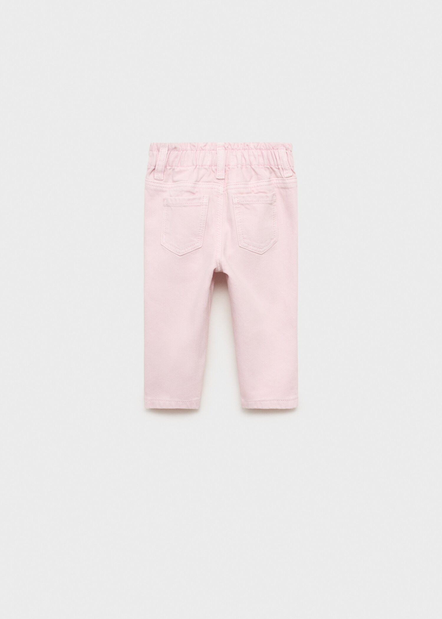 Paper bag jeans with buttons - Reverse of the article