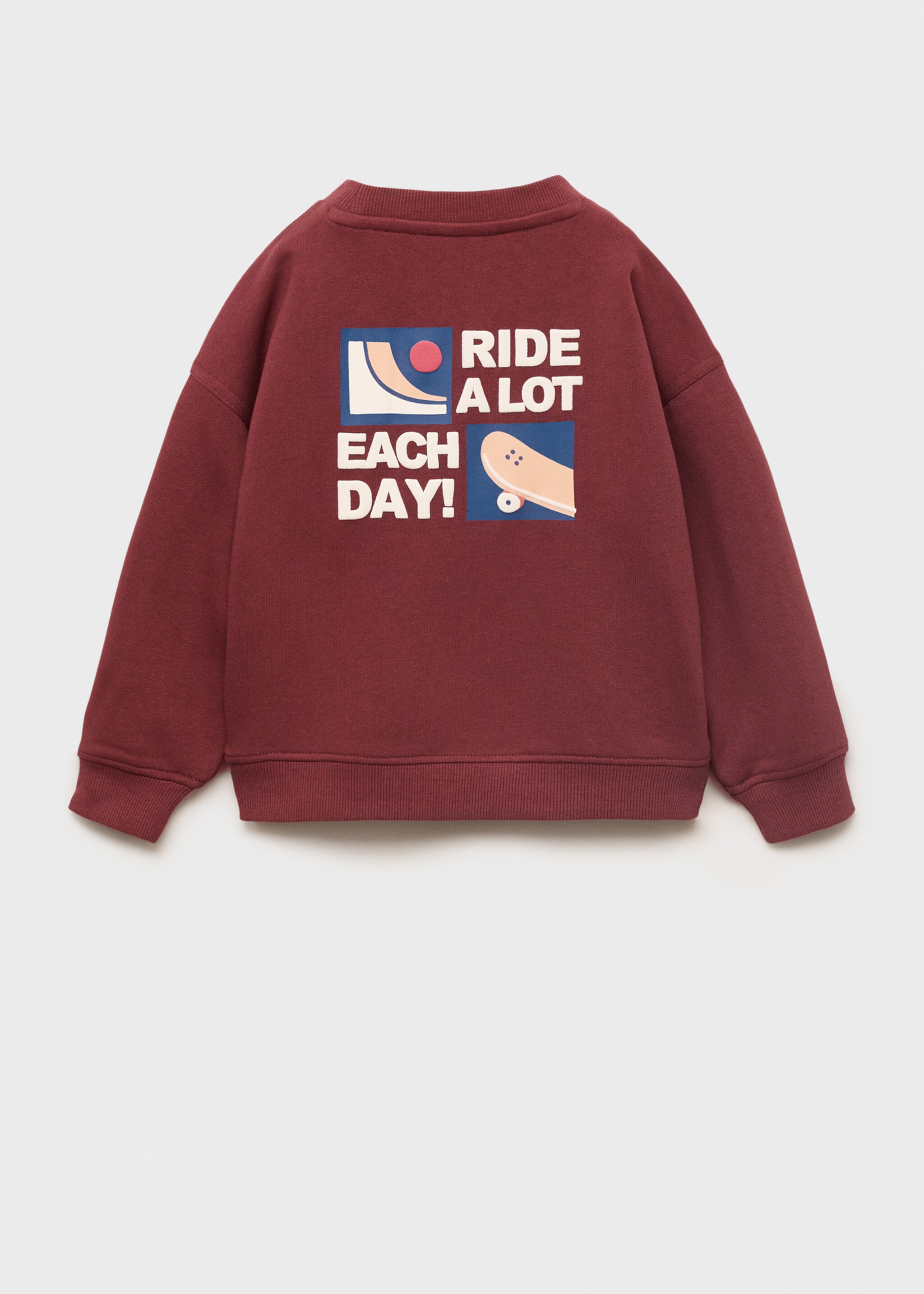 Sudadera estampada mensaje - Reverso del artículo