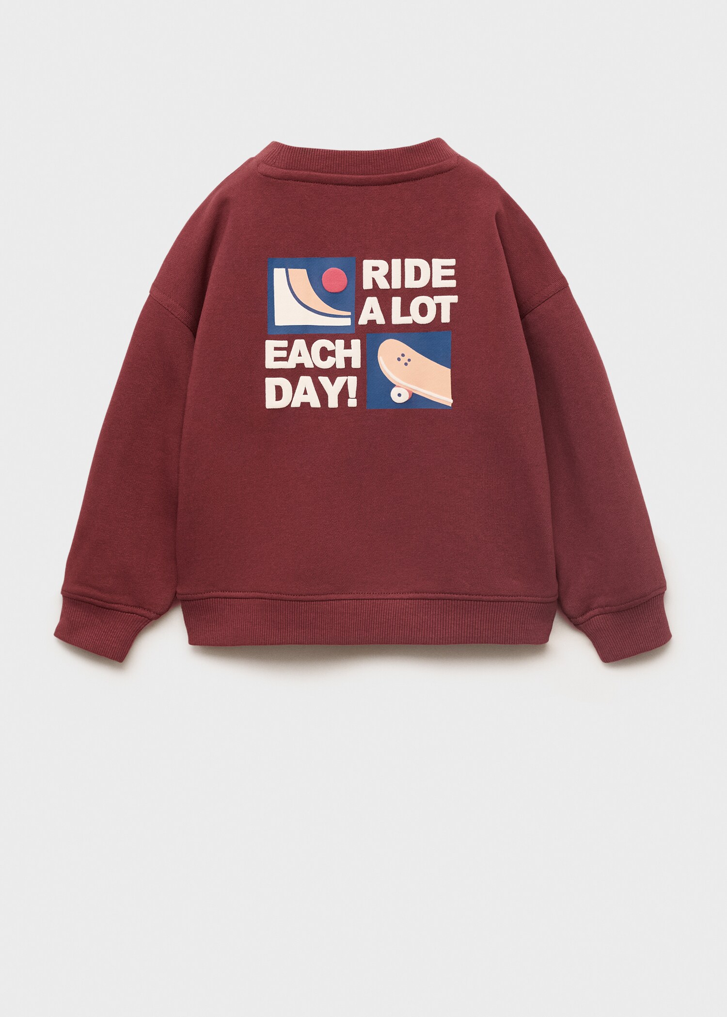 Sudadera estampada mensaje - Reverso del artículo