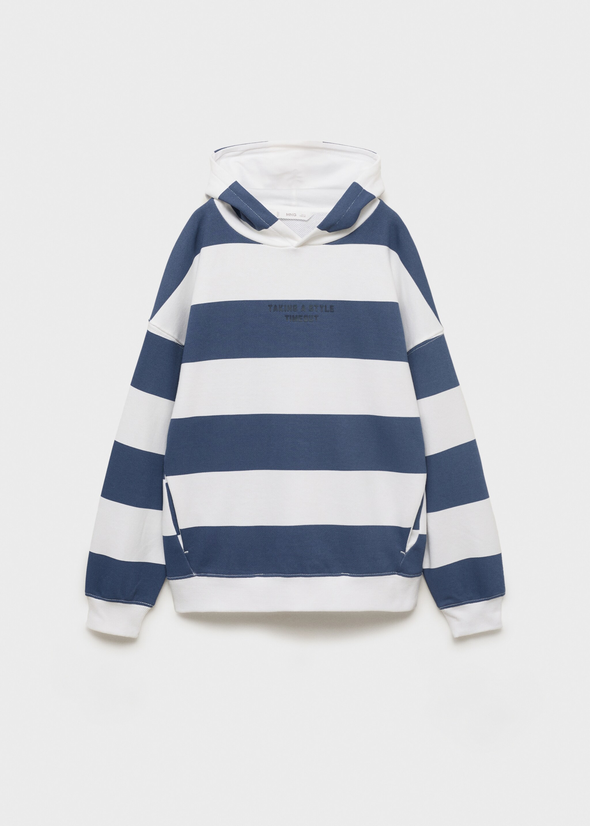 Sweat-shirt rayures capuche - Article sans modèle