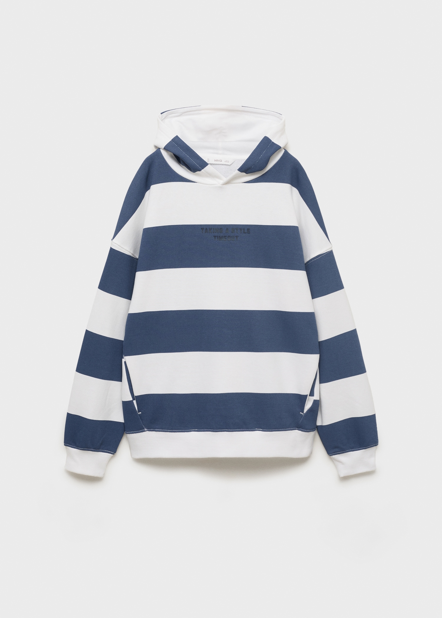 Sweat-shirt rayures capuche - Article sans modèle