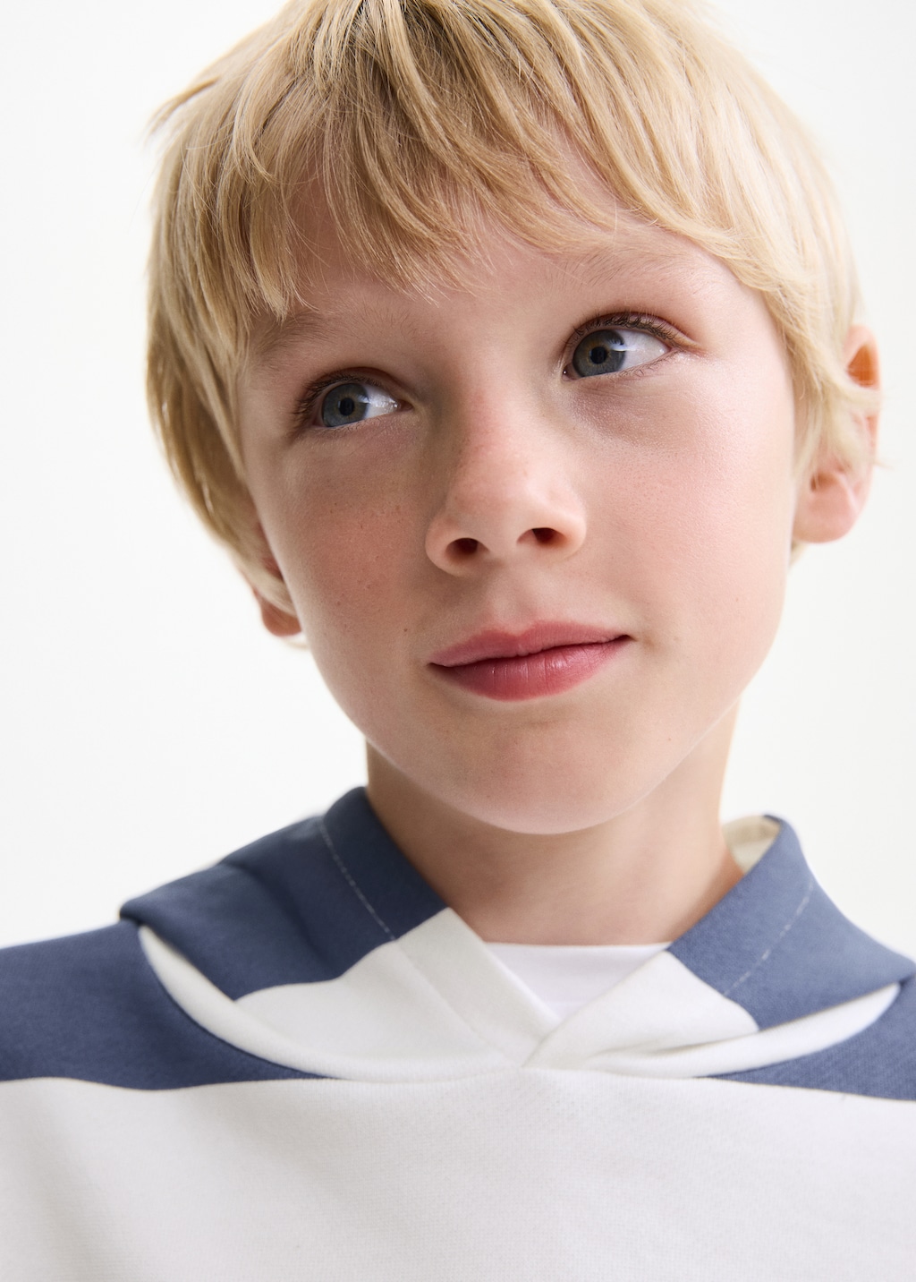 Striped hooded sweatshirt