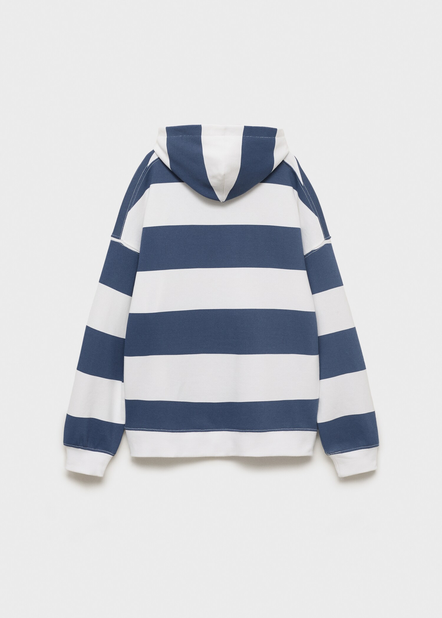 Sweat-shirt rayures capuche - Verso de l’article