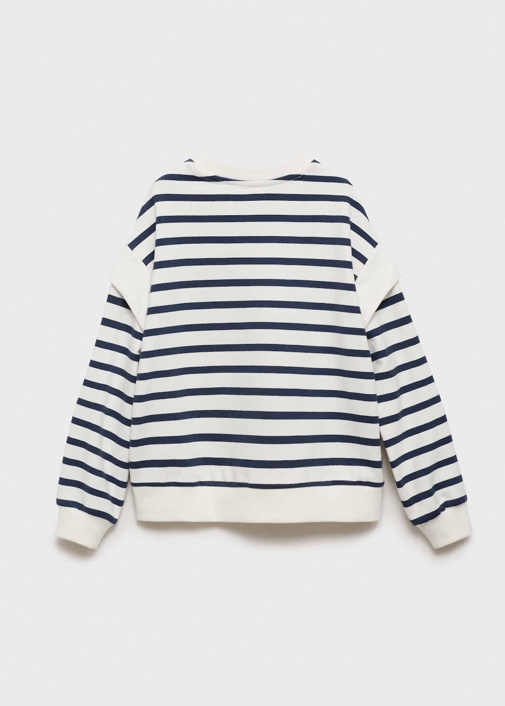 Striped cotton-blend sweatshirt