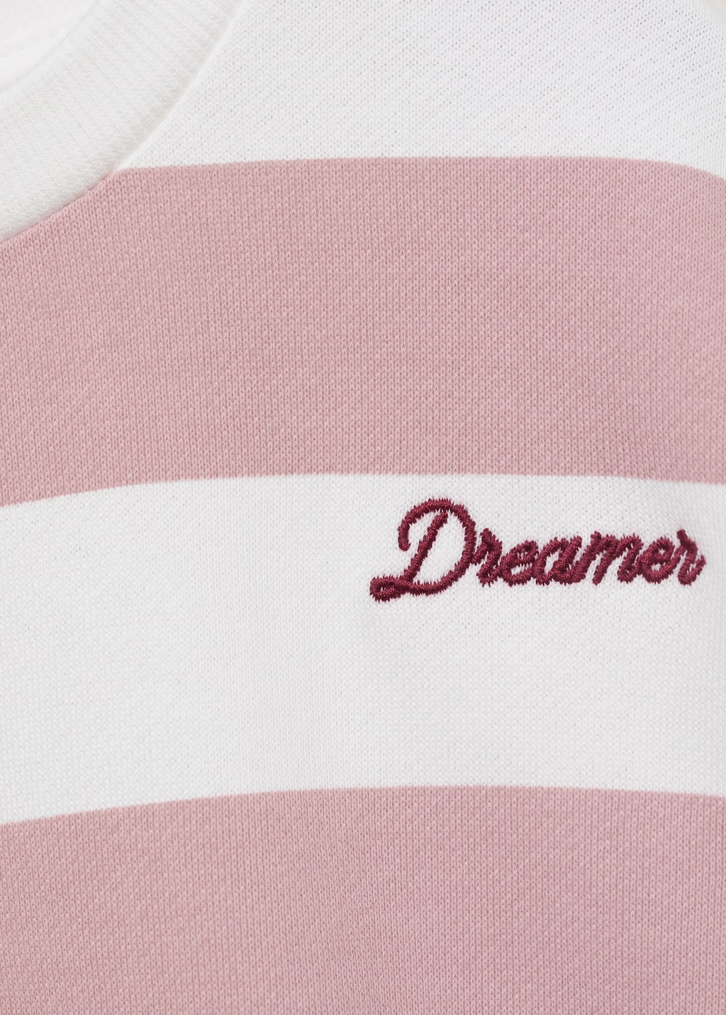 Striped sweatshirt with embroidered detail
