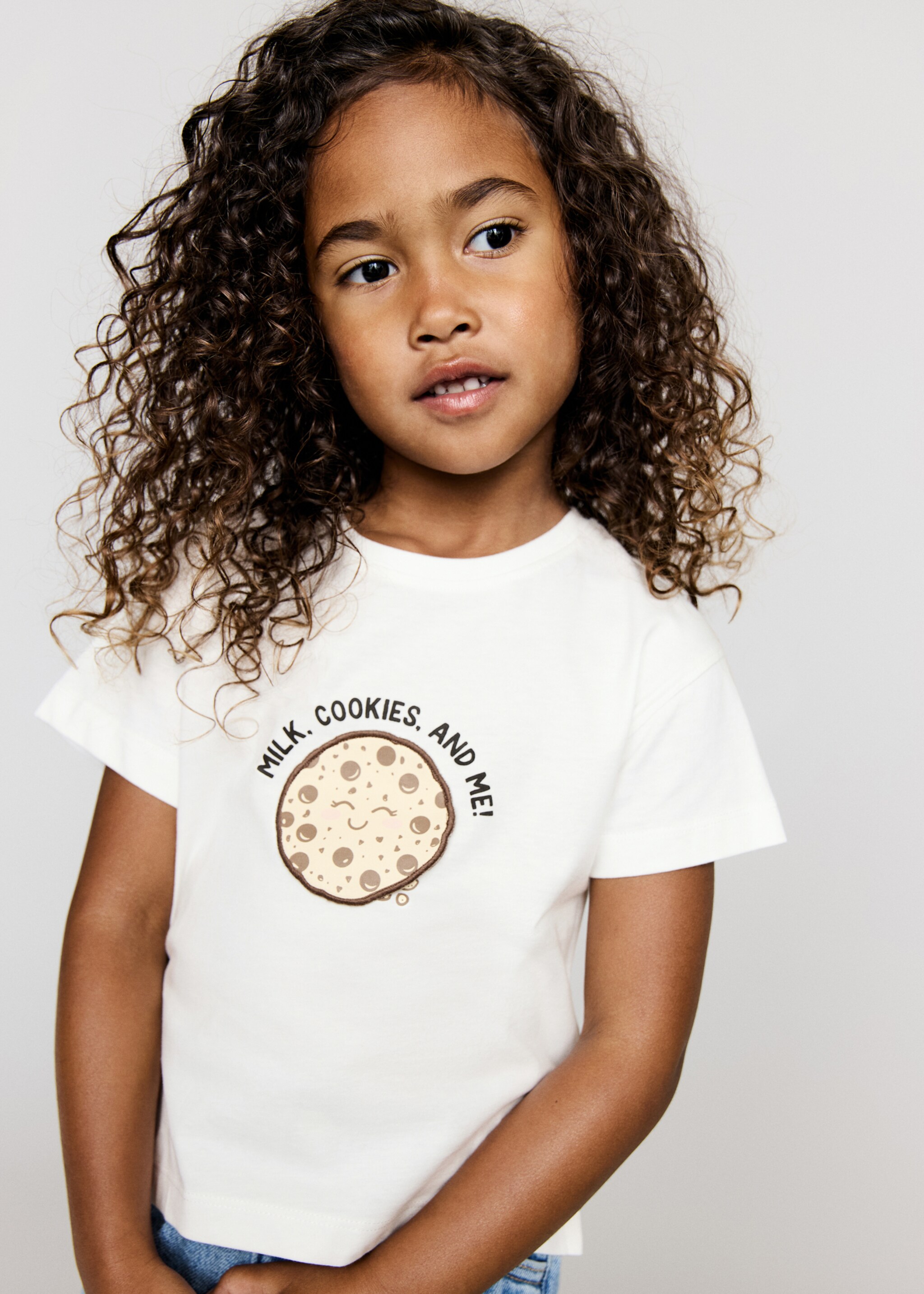 Embossed detail printed t-shirt - Medium plane