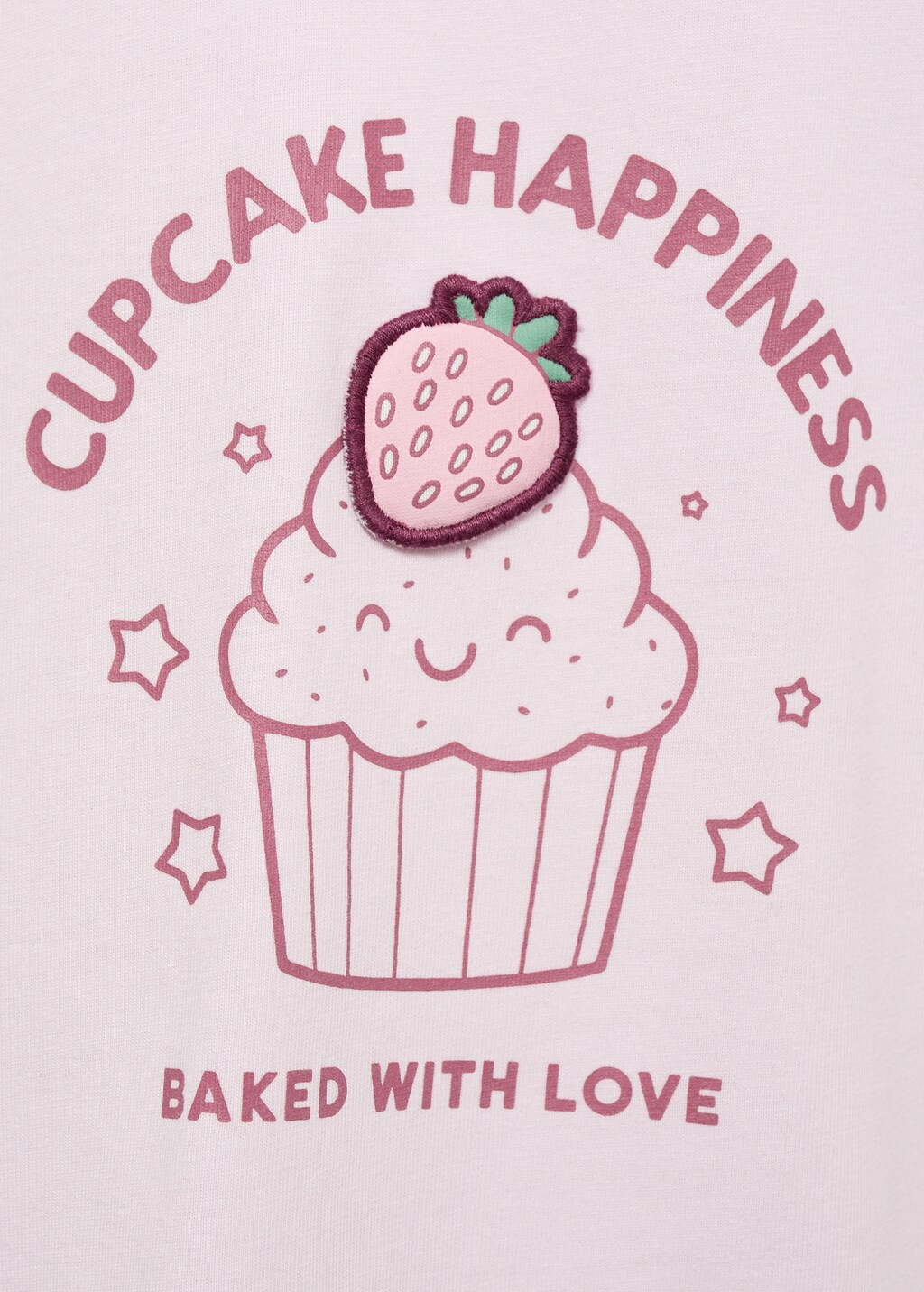 Embossed detail printed t-shirt