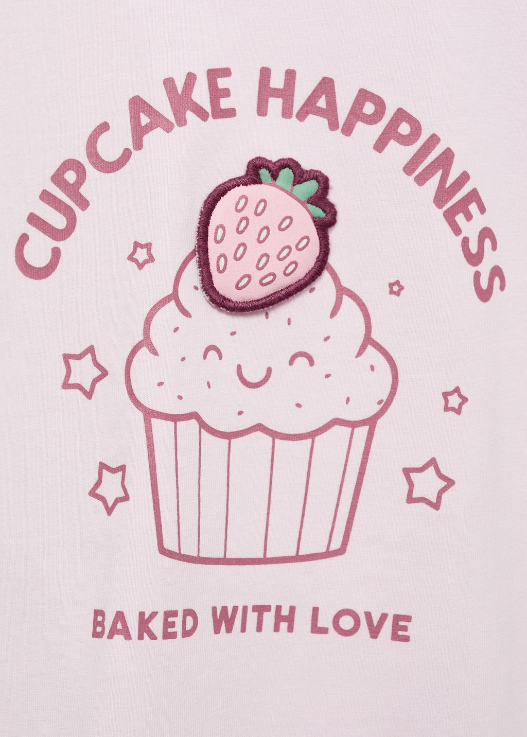 Embossed detail printed t-shirt