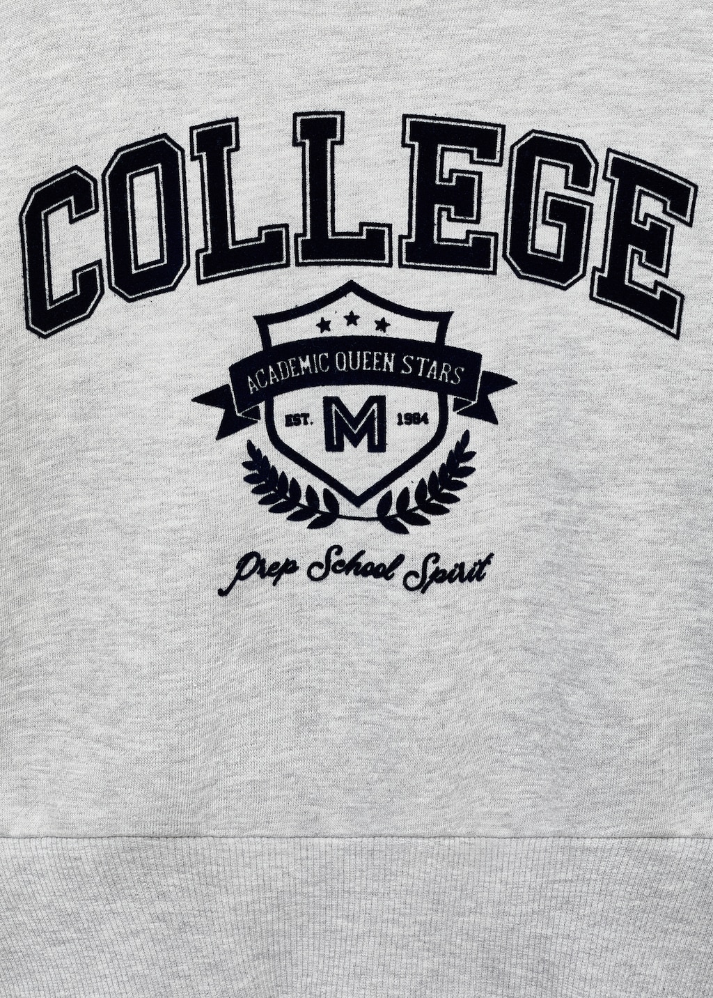 Monochrome college sweatshirt