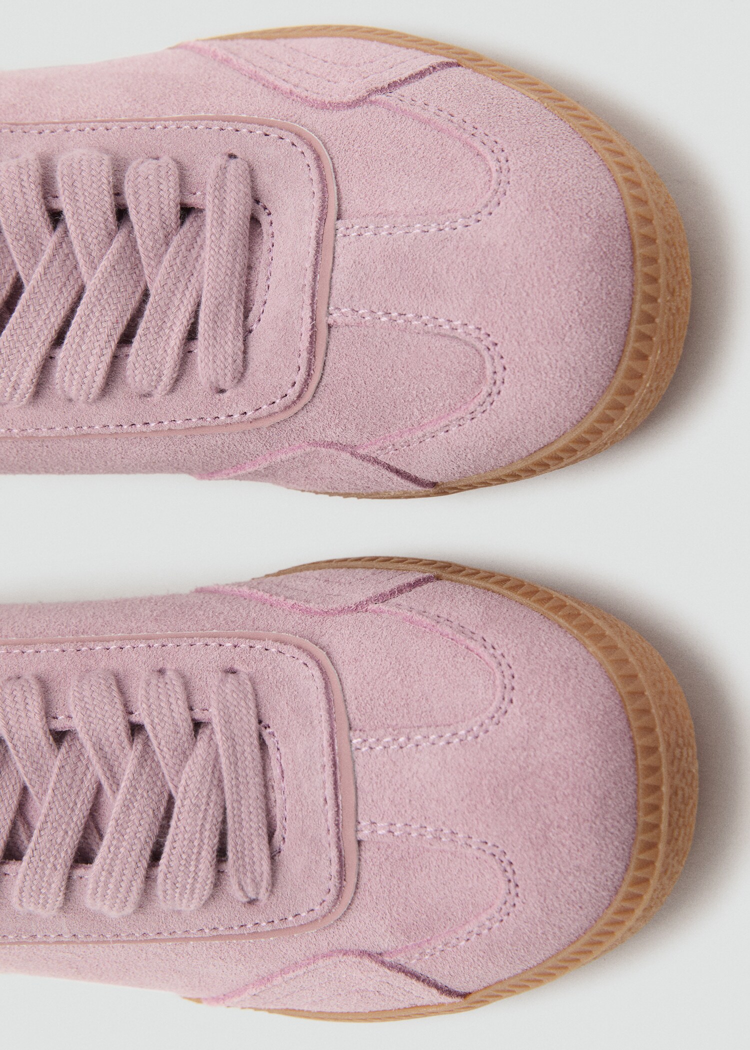 Combined suede leather trainers - Details of the article 2