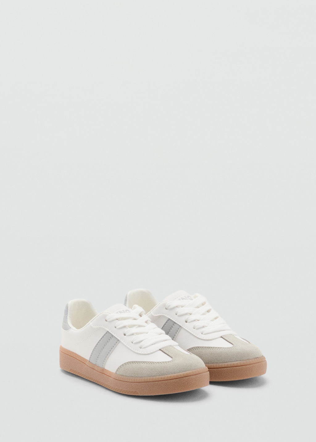 Leather mixed sneakers - Kids | MANGO USA