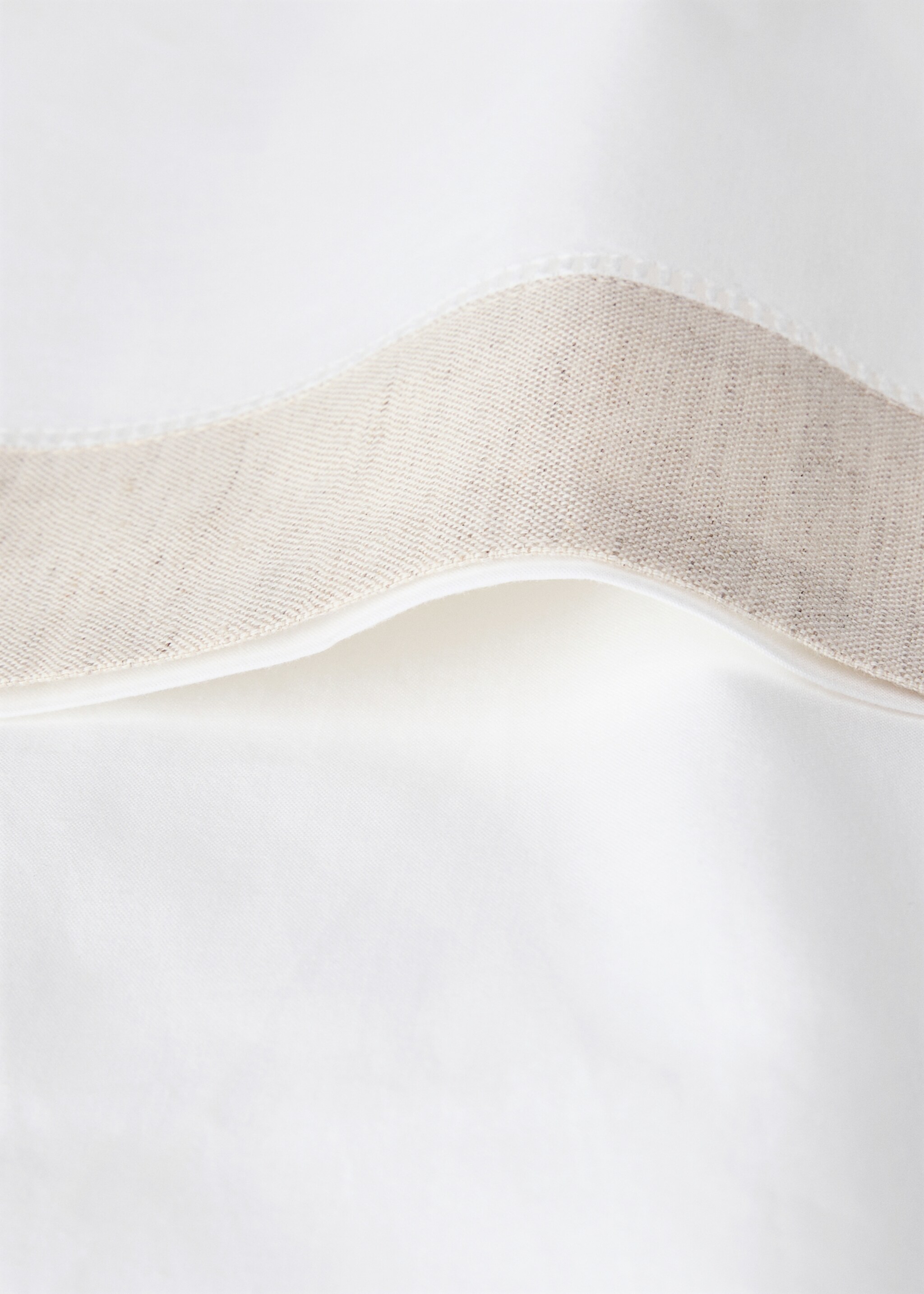 Bovenlaken van perkalkatoen met linnen rand, bed 150/160 cm - Detail van het artikel 1