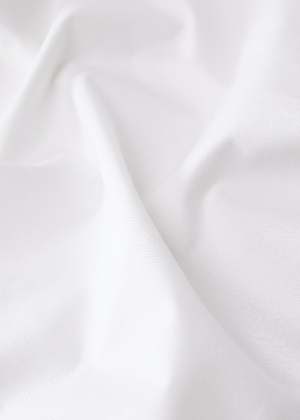 Cotton percale top sheet with linen trim for 135/140 cm bed