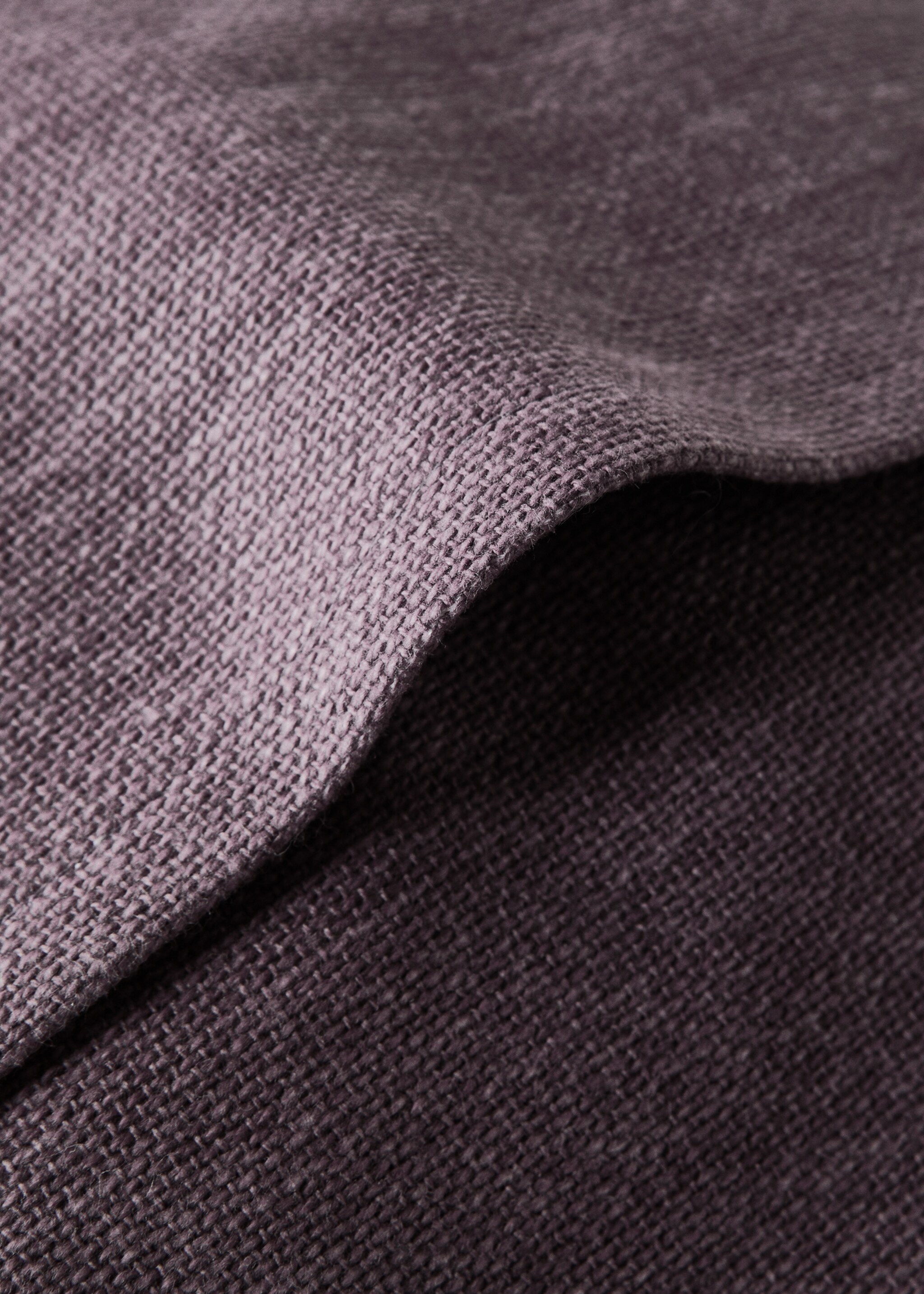 Cotton cushion cover with printed stripes 30x50 cm - Details of the article 4, Dark Red. Ref: 17023313-00.