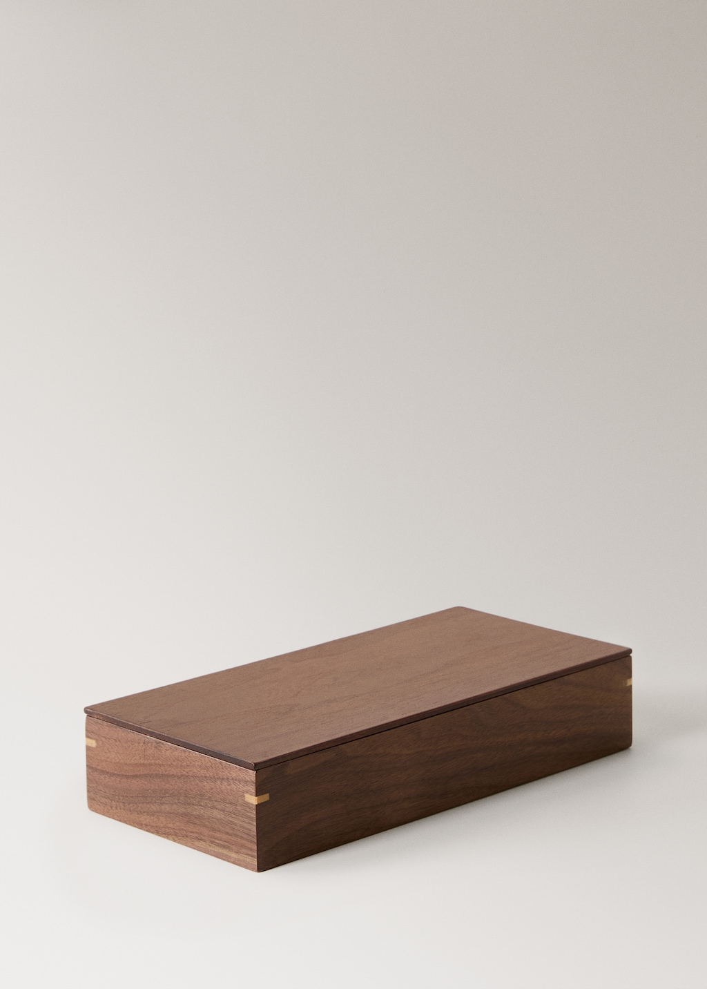 Wooden box with large lid