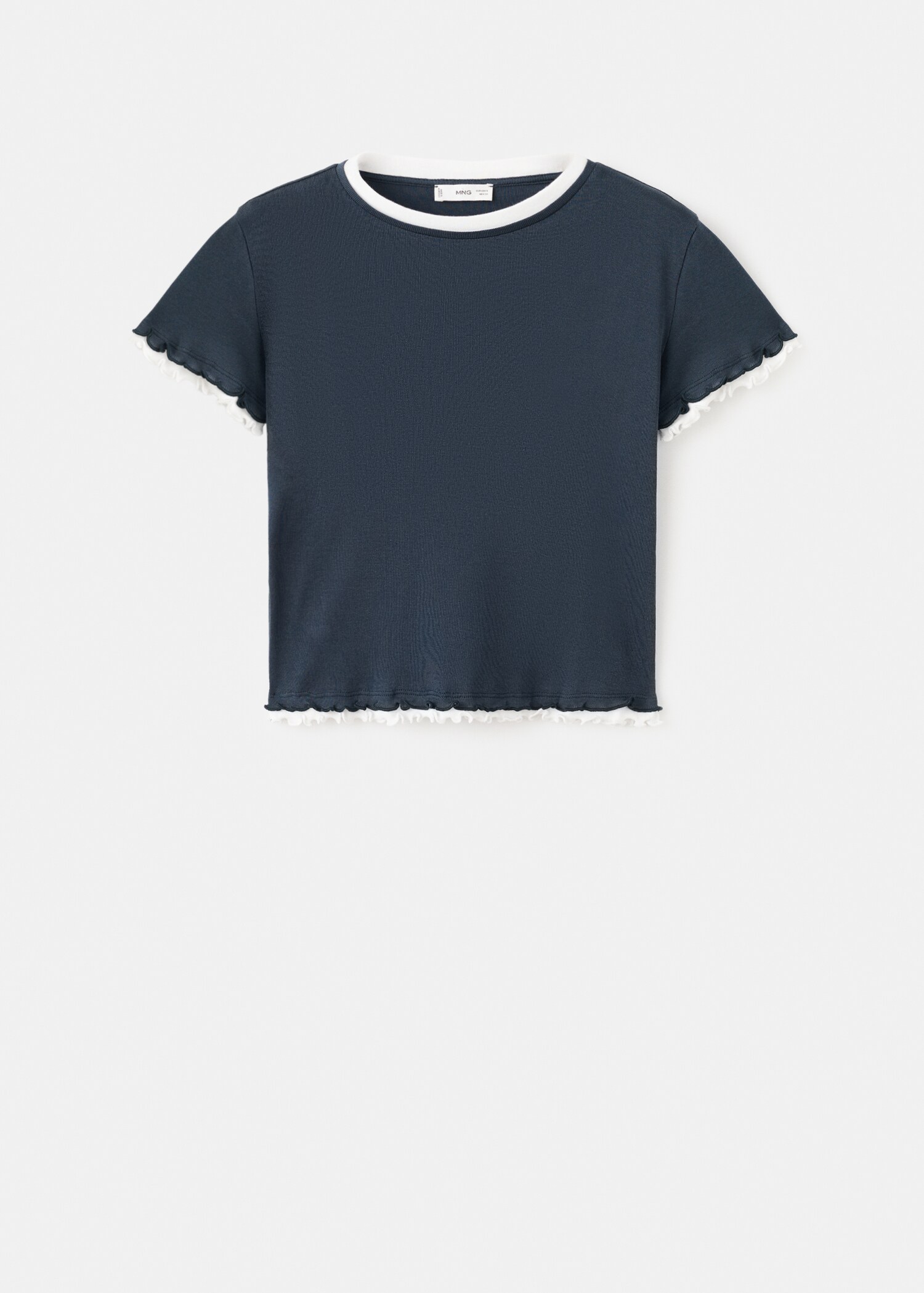 T-shirt crop coton bio - Article sans modèle