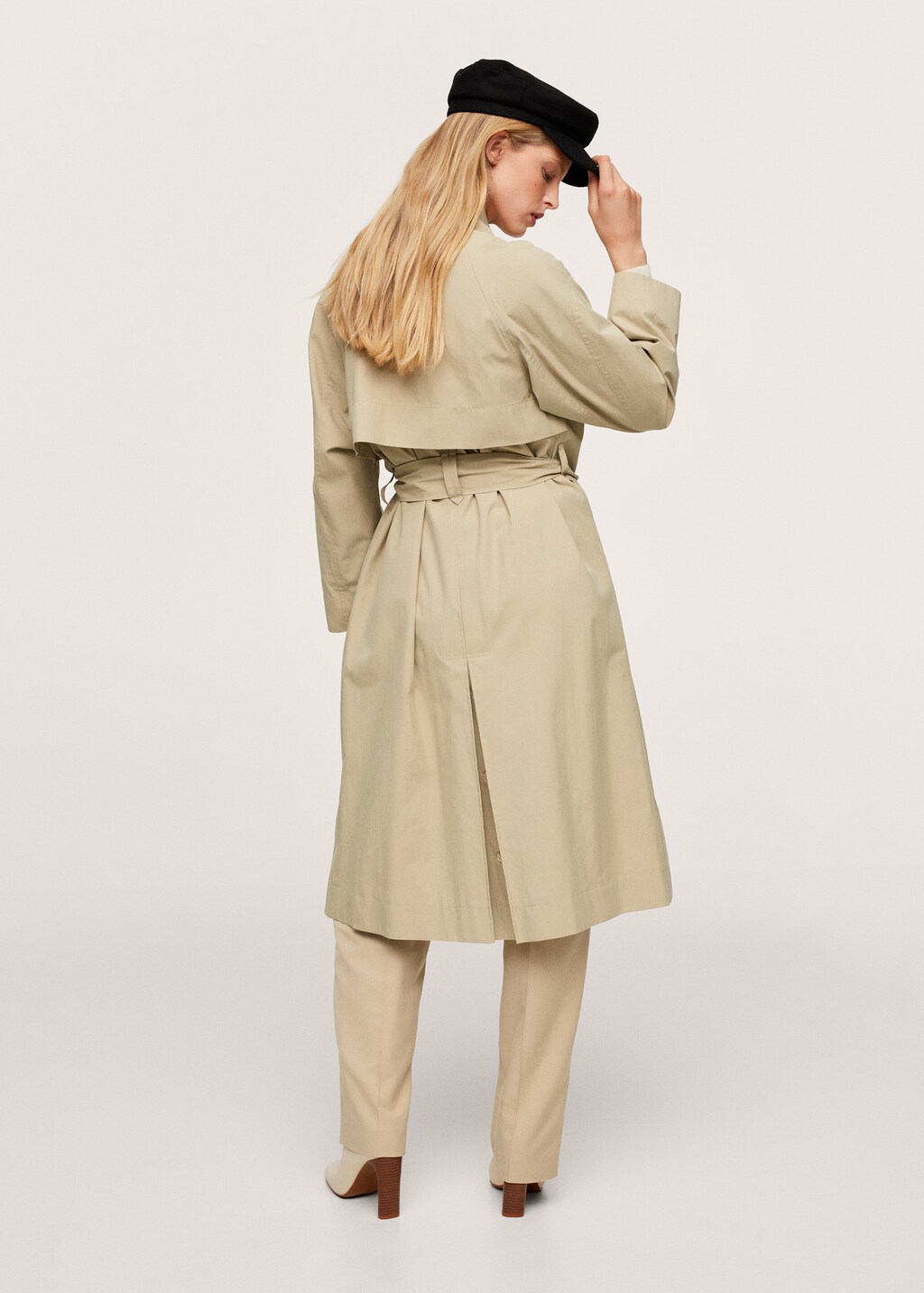 Trench long fluide femme sale