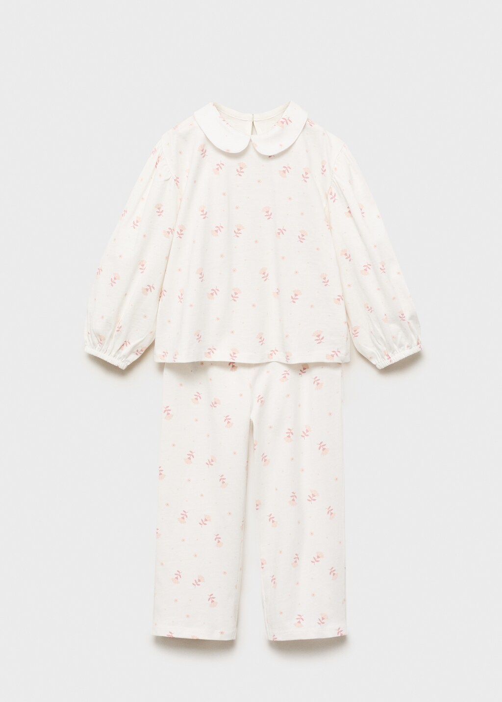 Baby-collar printed pajamas
