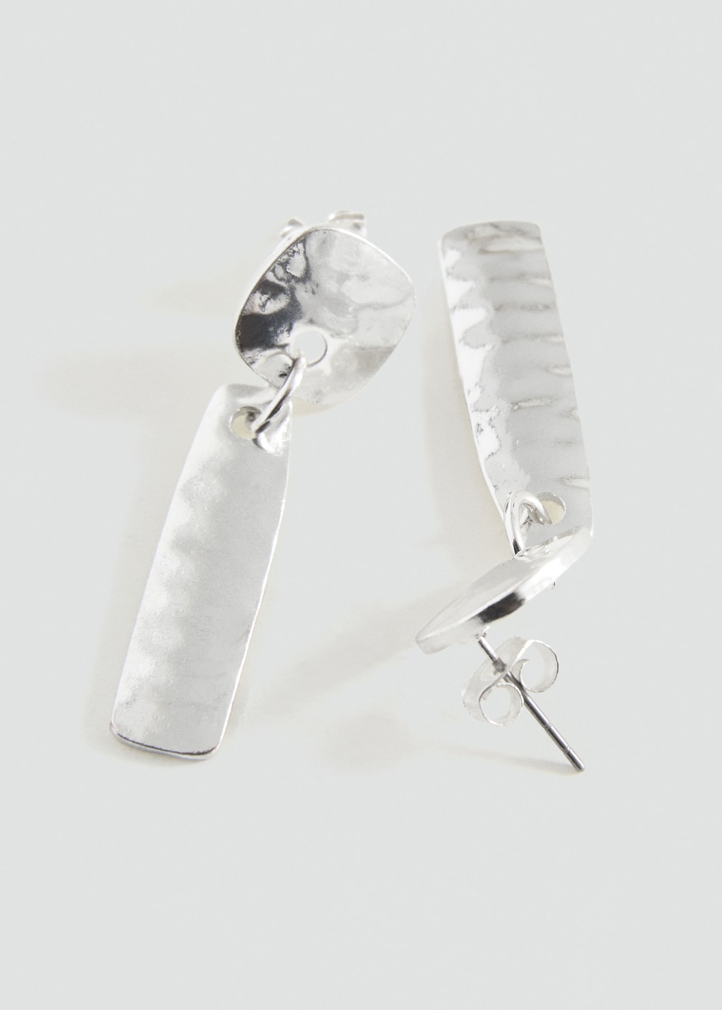 Earrings with geometric appliqué