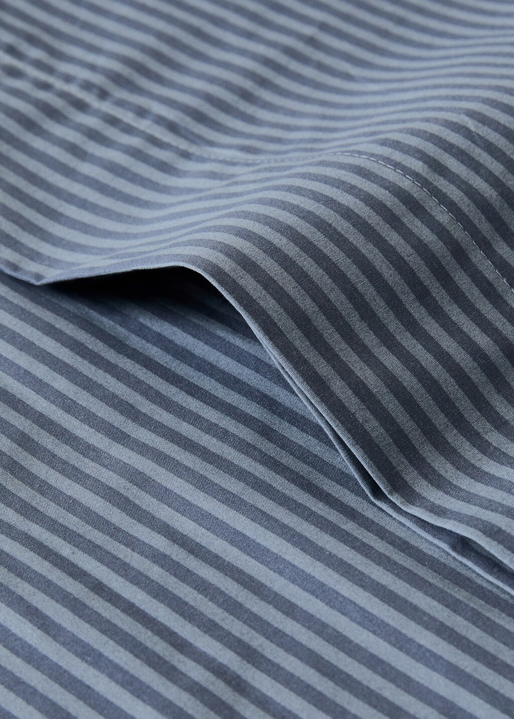 Percale cotton striped pillowcase 45x110cm