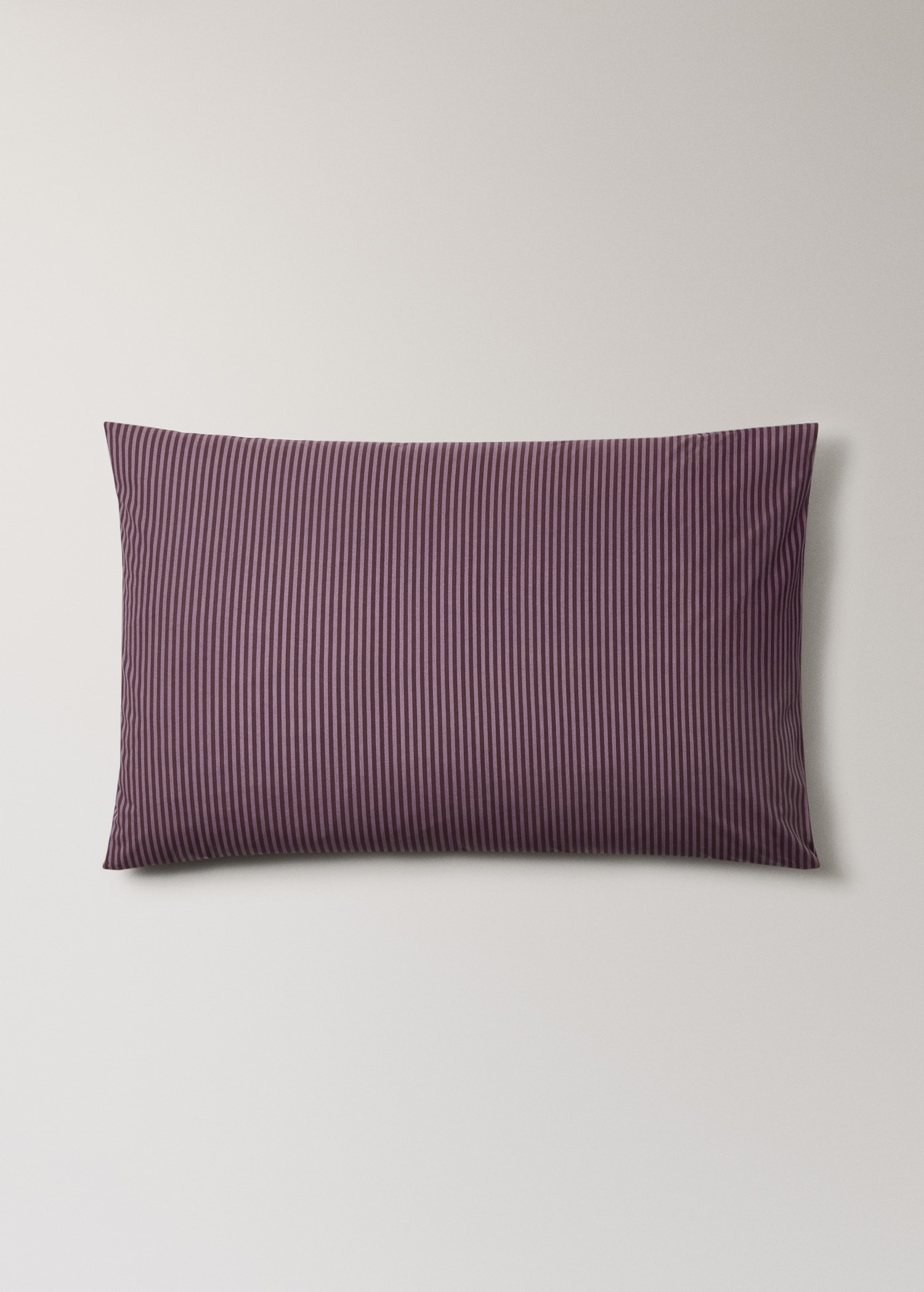 Two reversible percale cotton striped pillowcases 50x75 cm - Article without model