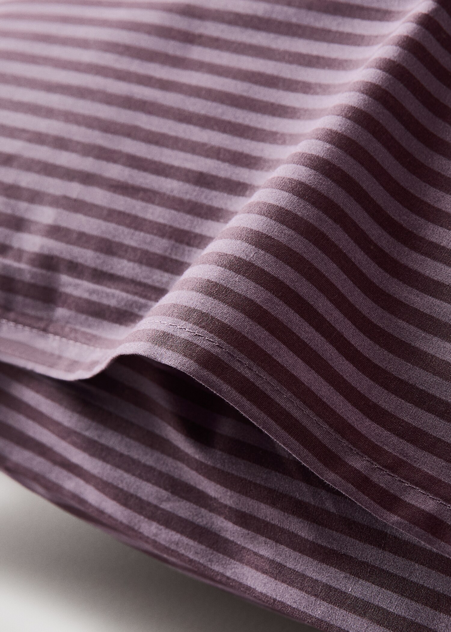 Two reversible percale cotton striped pillowcases 50x75 cm - Details of the article 2