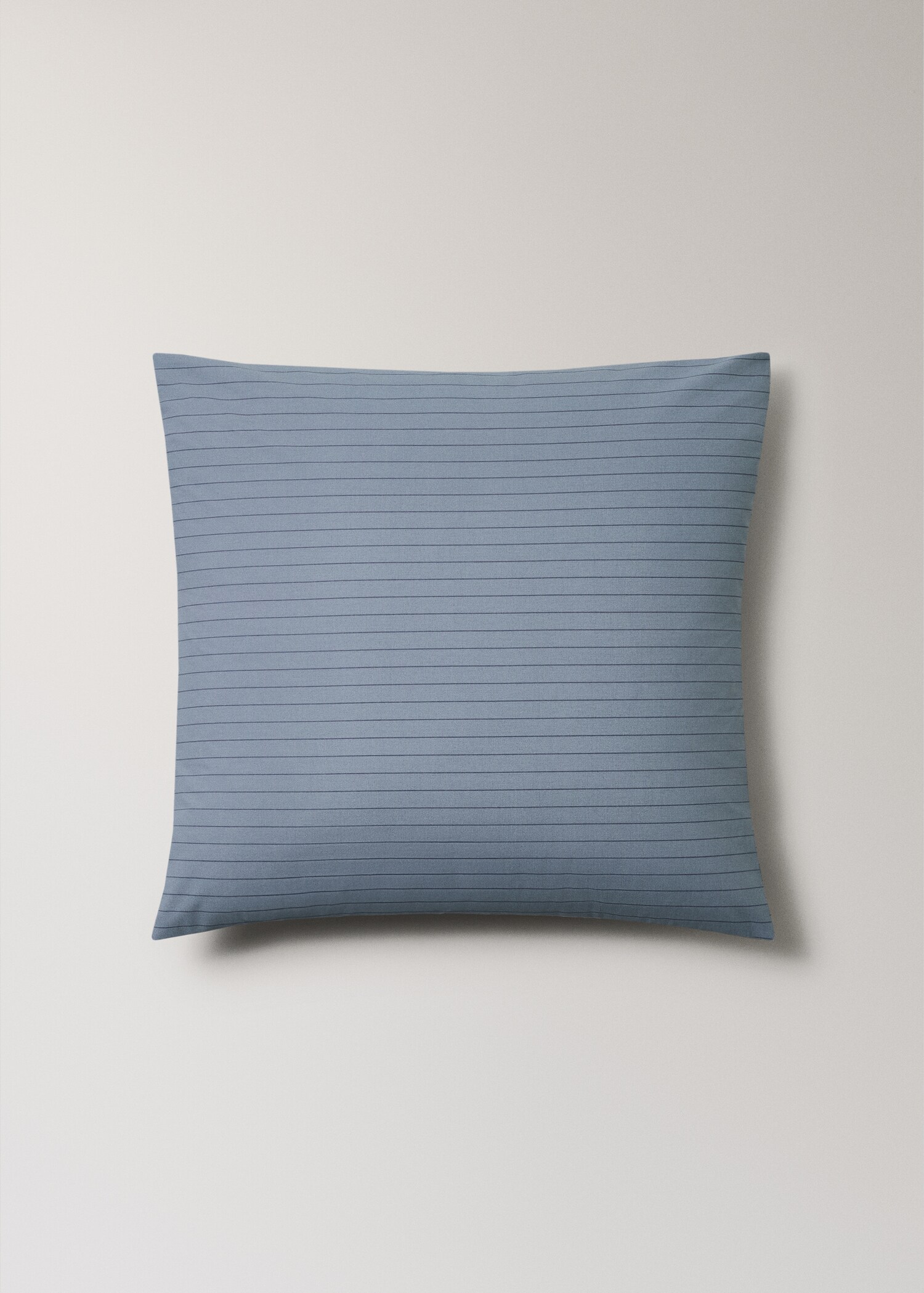 Two reversible percale cotton striped pillowcases 60x60 cm - Article without model