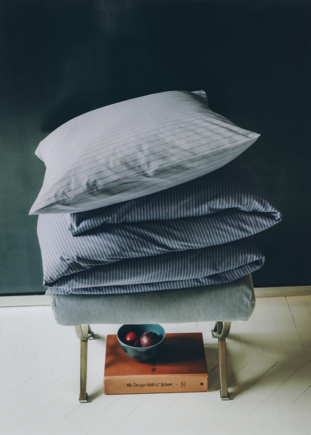 Two percale cotton striped pillowcases 23.620x23.62in