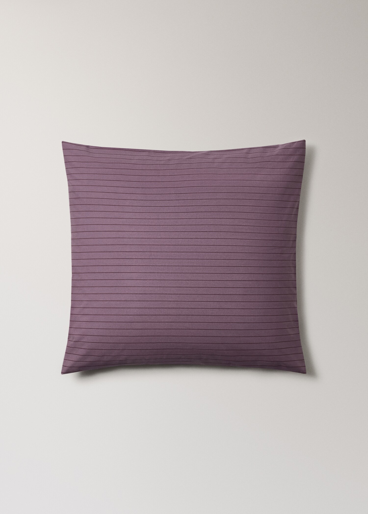 Two reversible percale cotton striped pillowcases 60x60 cm - Article without model