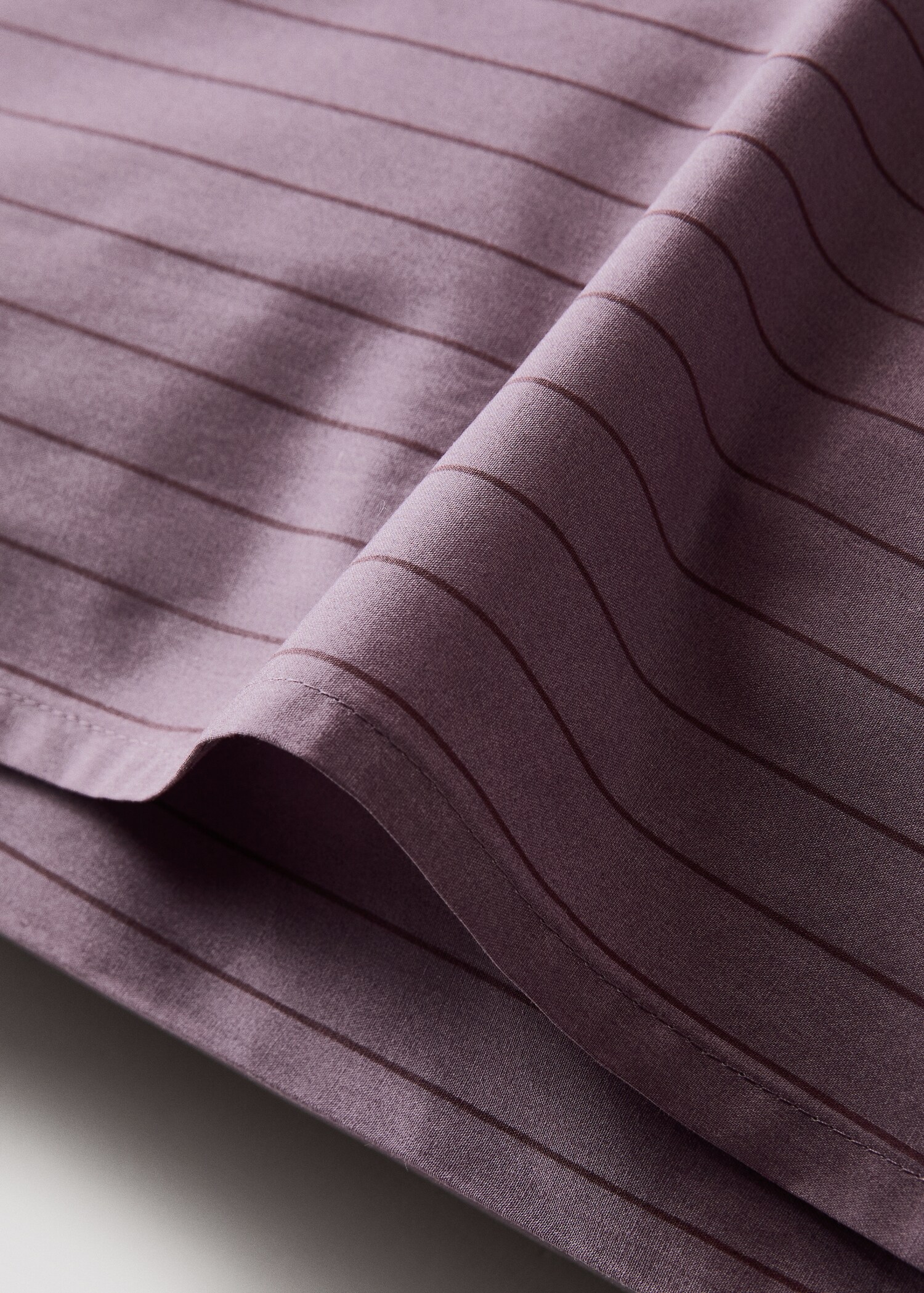 Two reversible percale cotton striped pillowcases 60x60 cm - Details of the article 3
