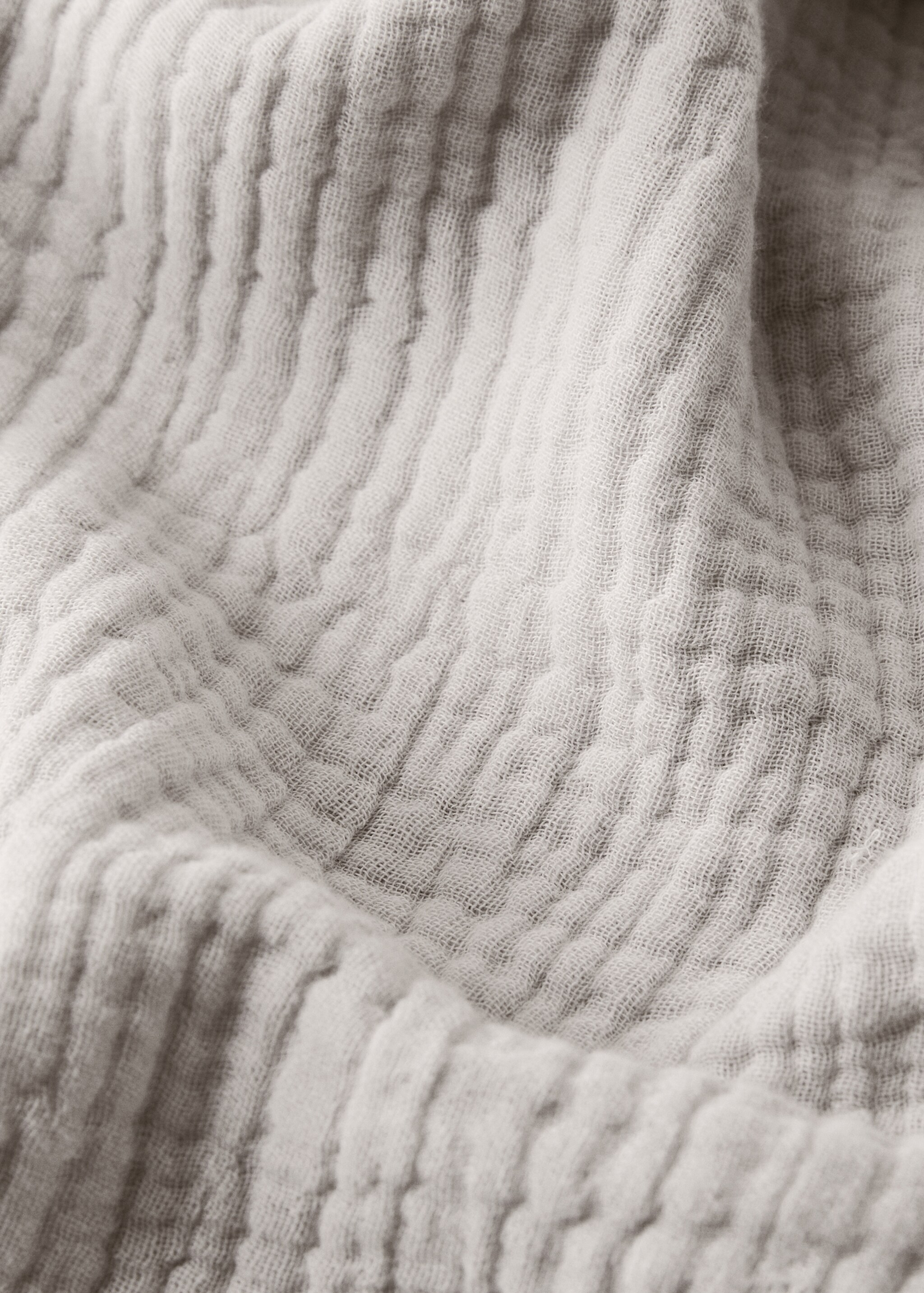 Cotton gauze duvet cover queen bed - Детальніше про товар 2, Сірий. Ref: 17023826-00.