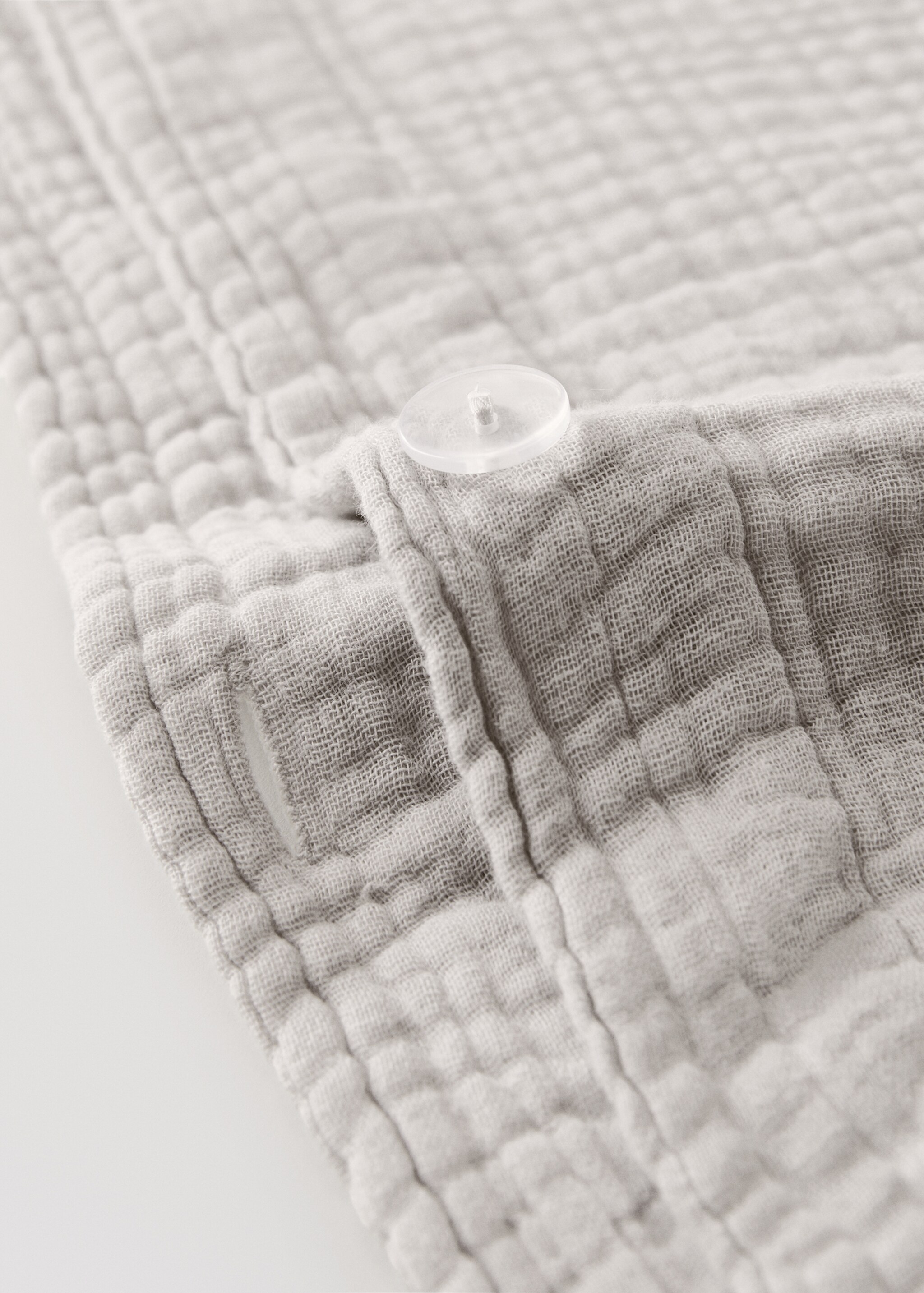 Housse de couette gaze de coton lit 150/160 cm - Détail de l'article 1, Gris. Ref: 17023827-00.