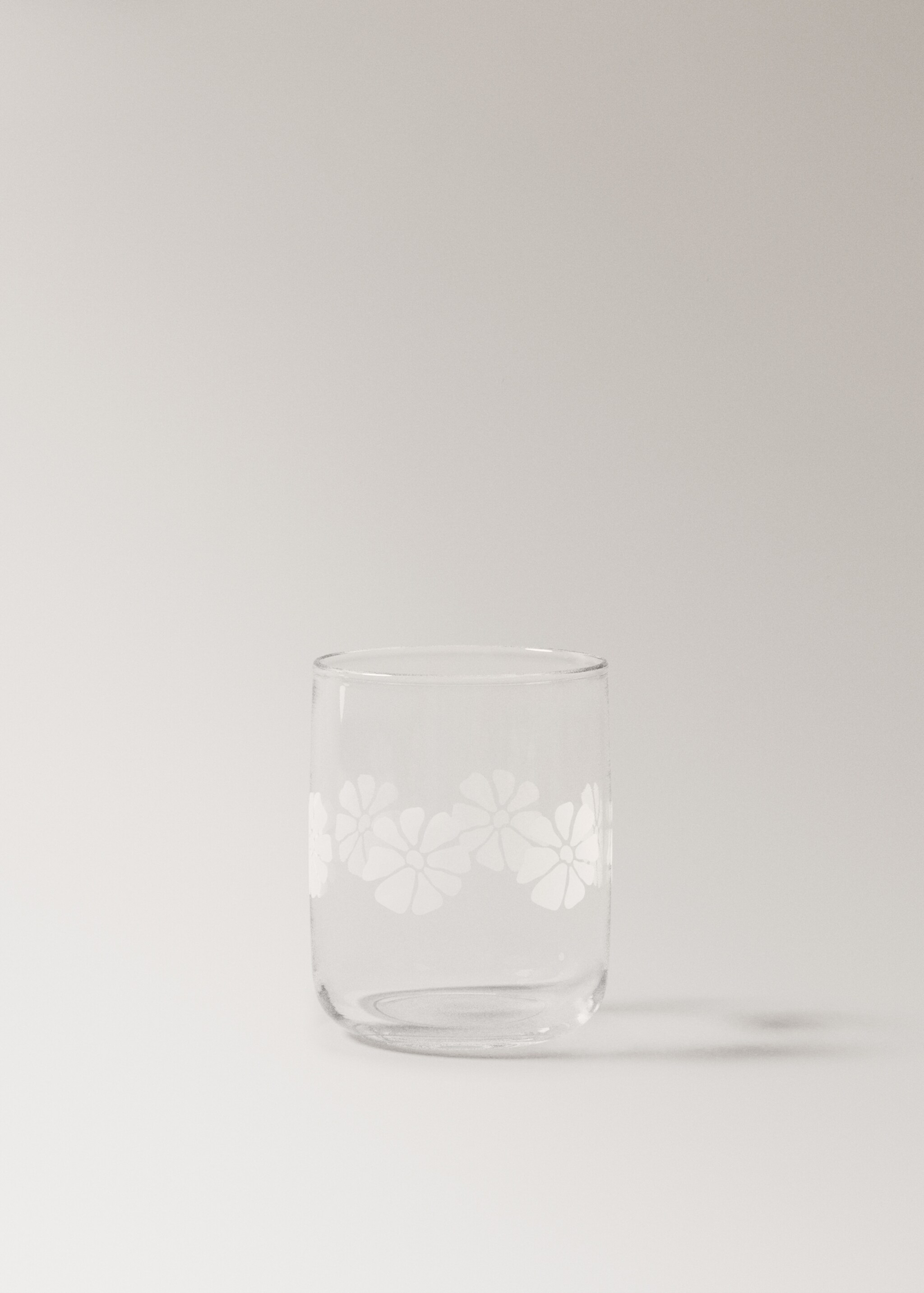 Decorative glass tumbler - Article without model, Off White. Ref: 17023830-00.