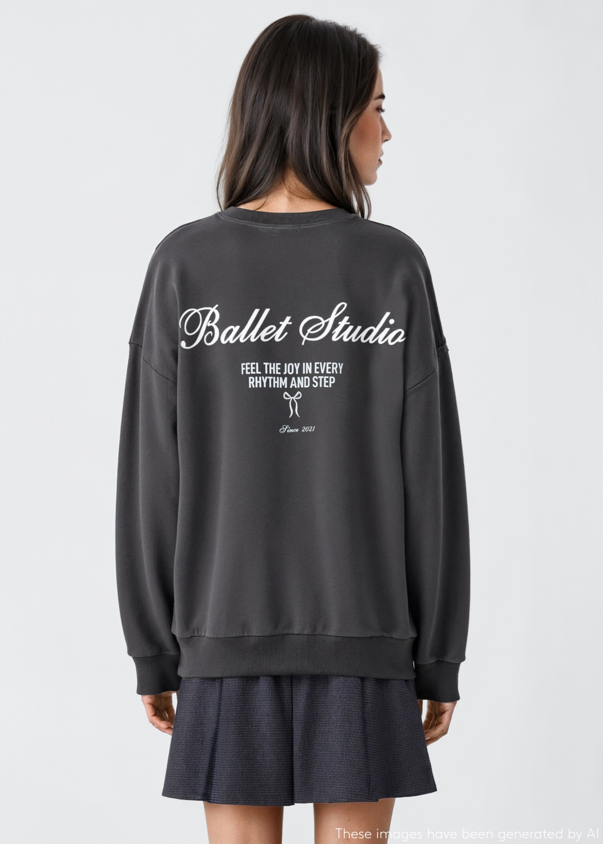 Embroidered message sweatshirt - Reverse of the article